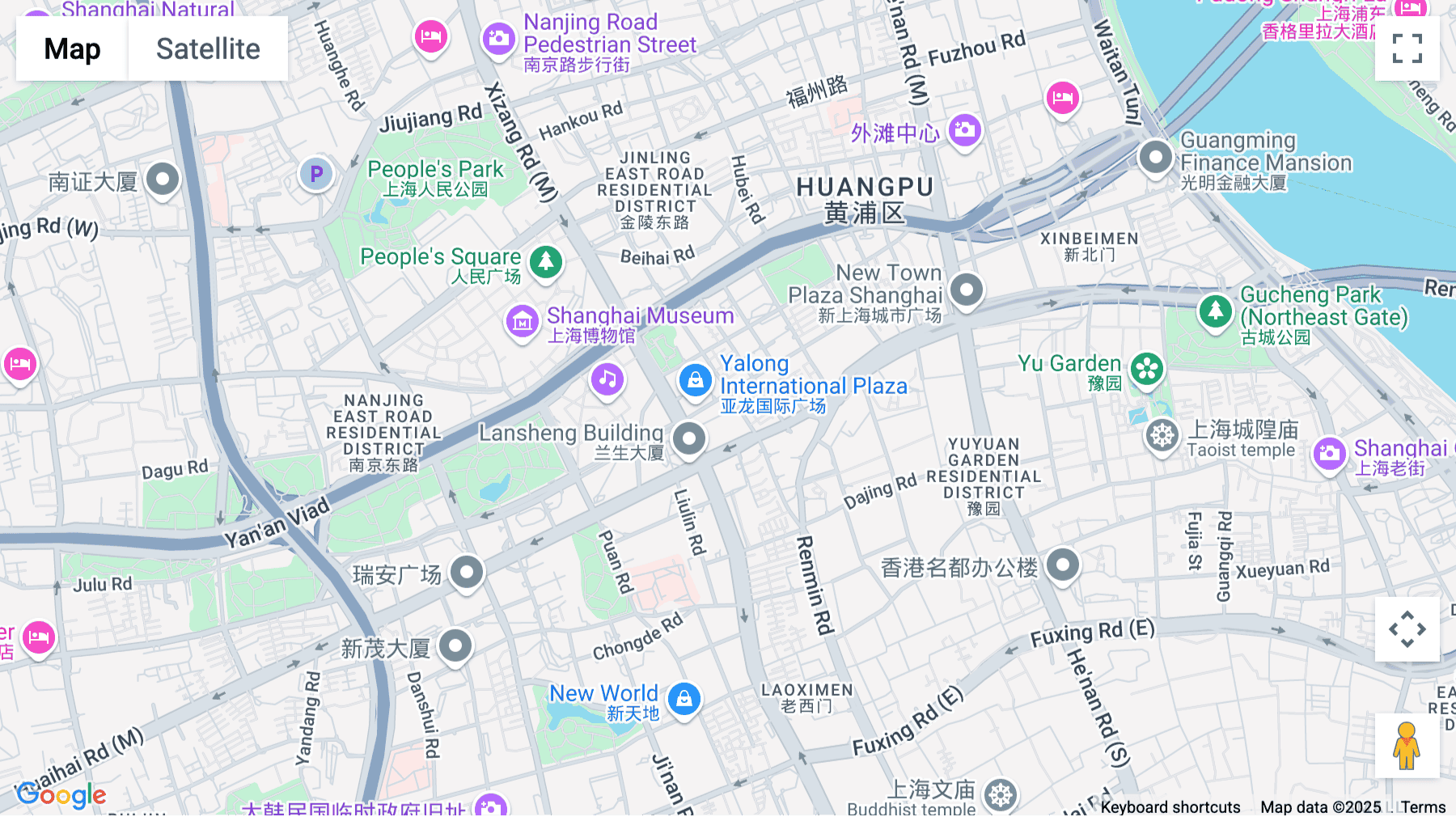 Click for interative map of Kaiteng Building, No. 118 South Yunnan Road, Huangpu District, Shanghai