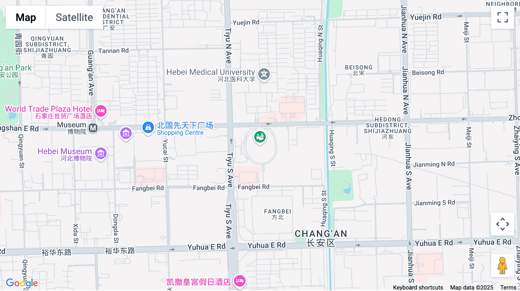 Click for interative map of Yutong International Sports Center, 4th Floor, 350 East Zhongshan Road, Chang'an District, Shijiazhuang