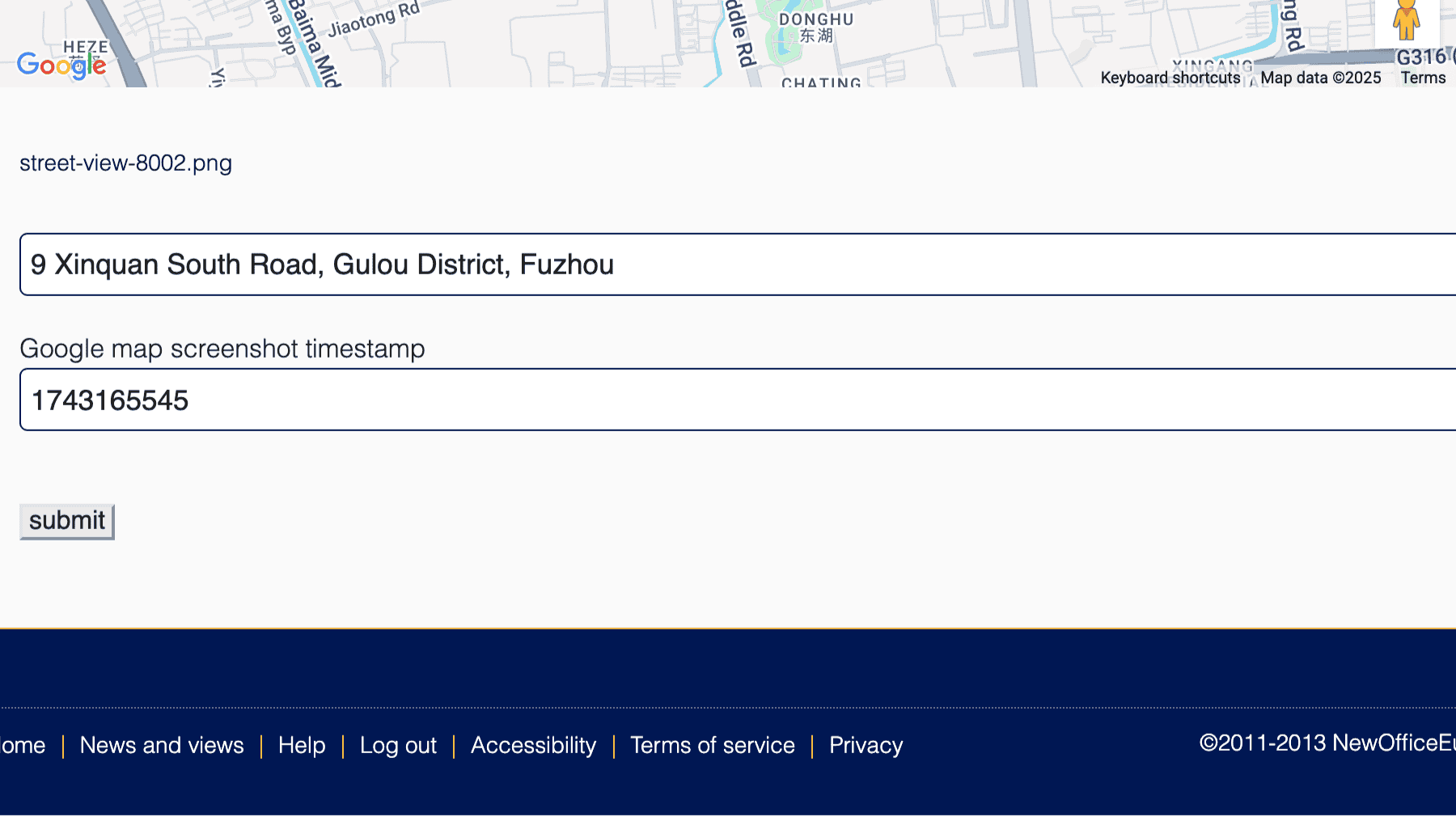 Click for interative map of 9 Xinquan South Road, Gulou District, Fuzhou