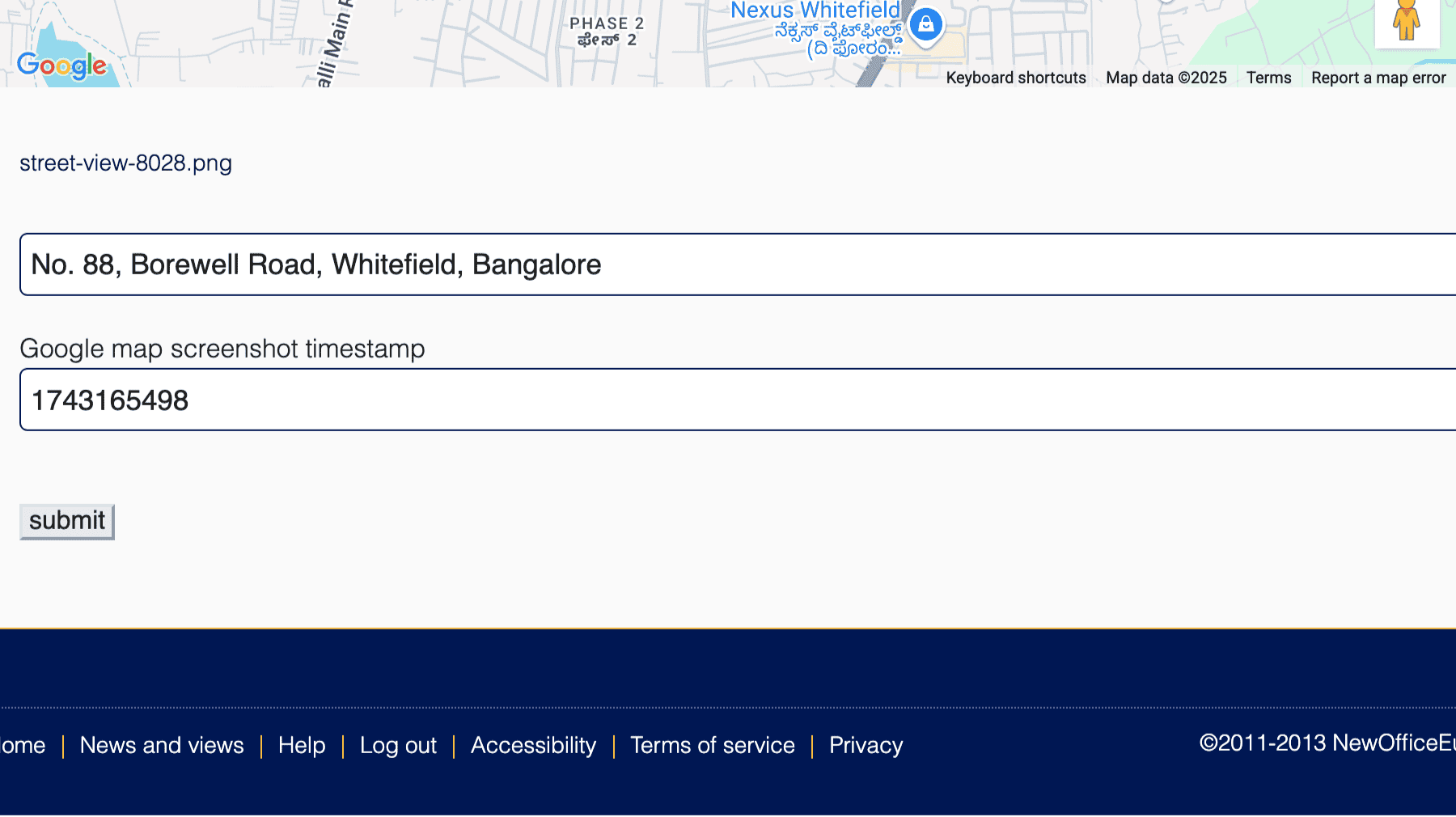 Click for interative map of No.88, Borewell Road, Whitefield, Bangalore