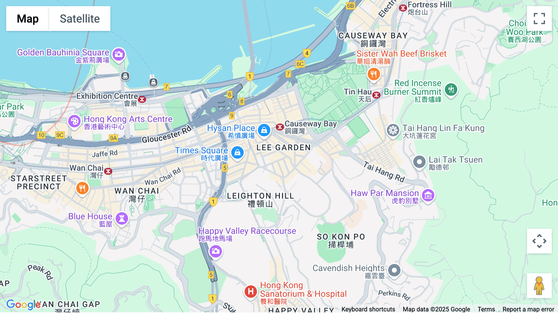 Click for interative map of Room 901 & Room 1102, Lee Garden One, 33 Hysan Avenue, Hong Kong
