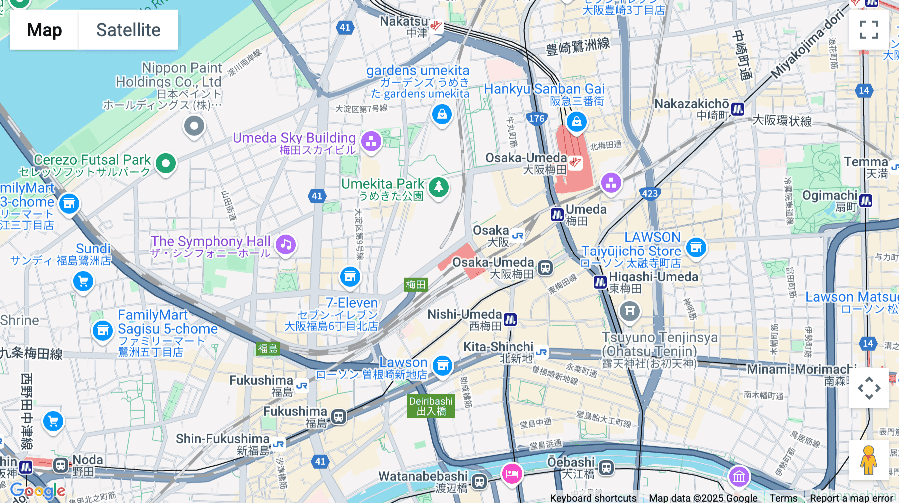 Click for interative map of 9F-10F, 3-chome Umeda, Kita-ku, Osaka