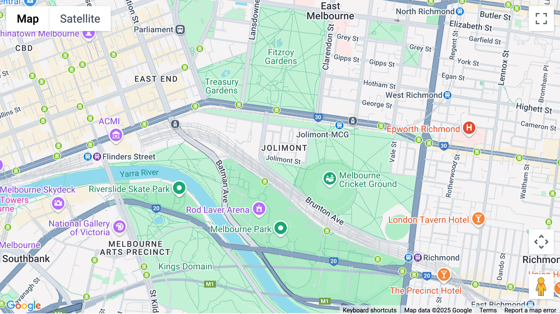 Click for interative map of 88 Jolimont Street, East Melbourne, Melbourne