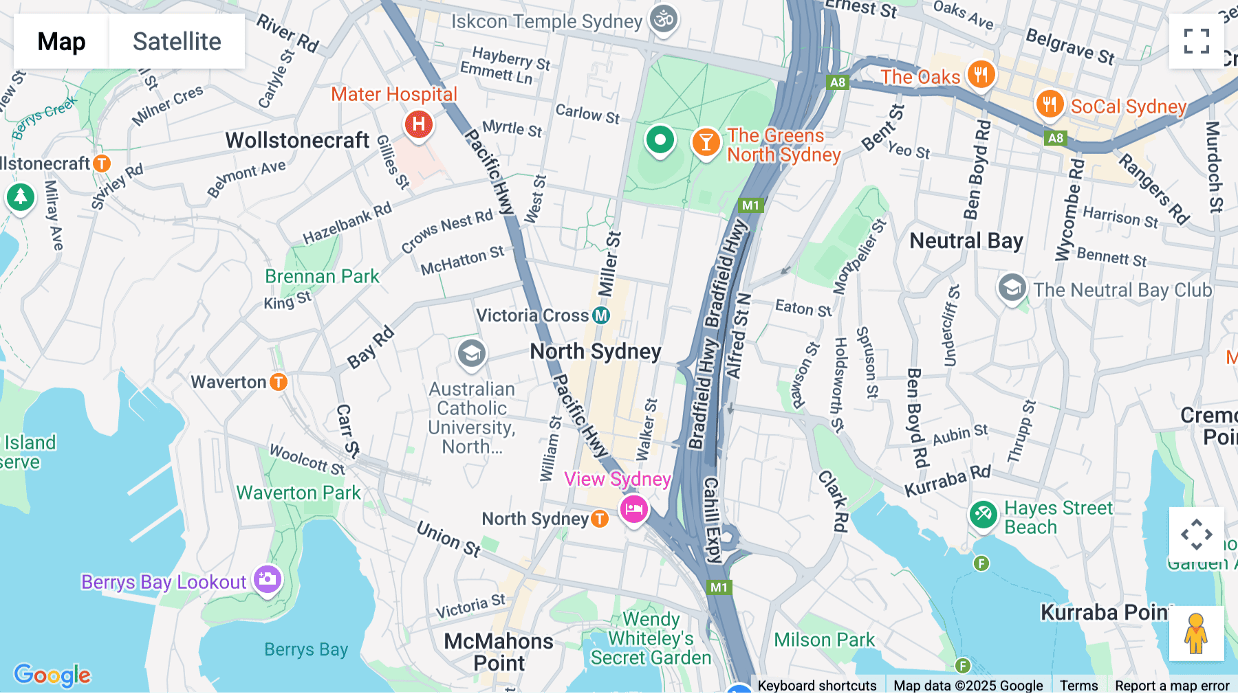 Click for interative map of 56 Berry Street, Sydney