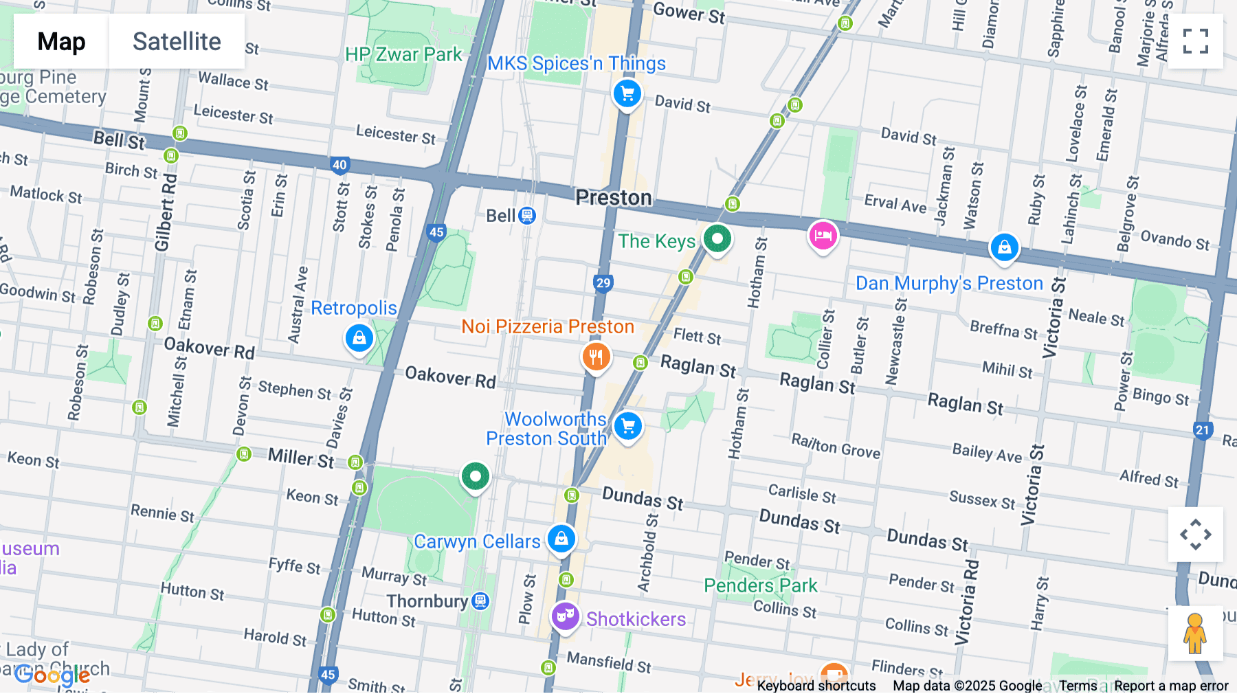 Click for interative map of 266 Raglan Street, Melbourne