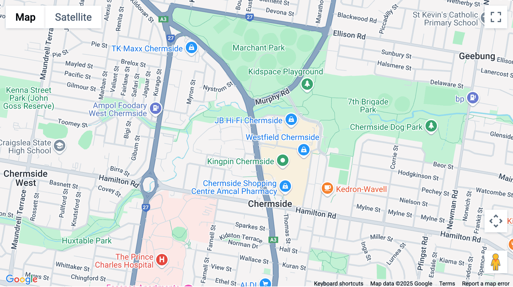 Click for interative map of 14 Banfield Street, Chermside, Brisbane