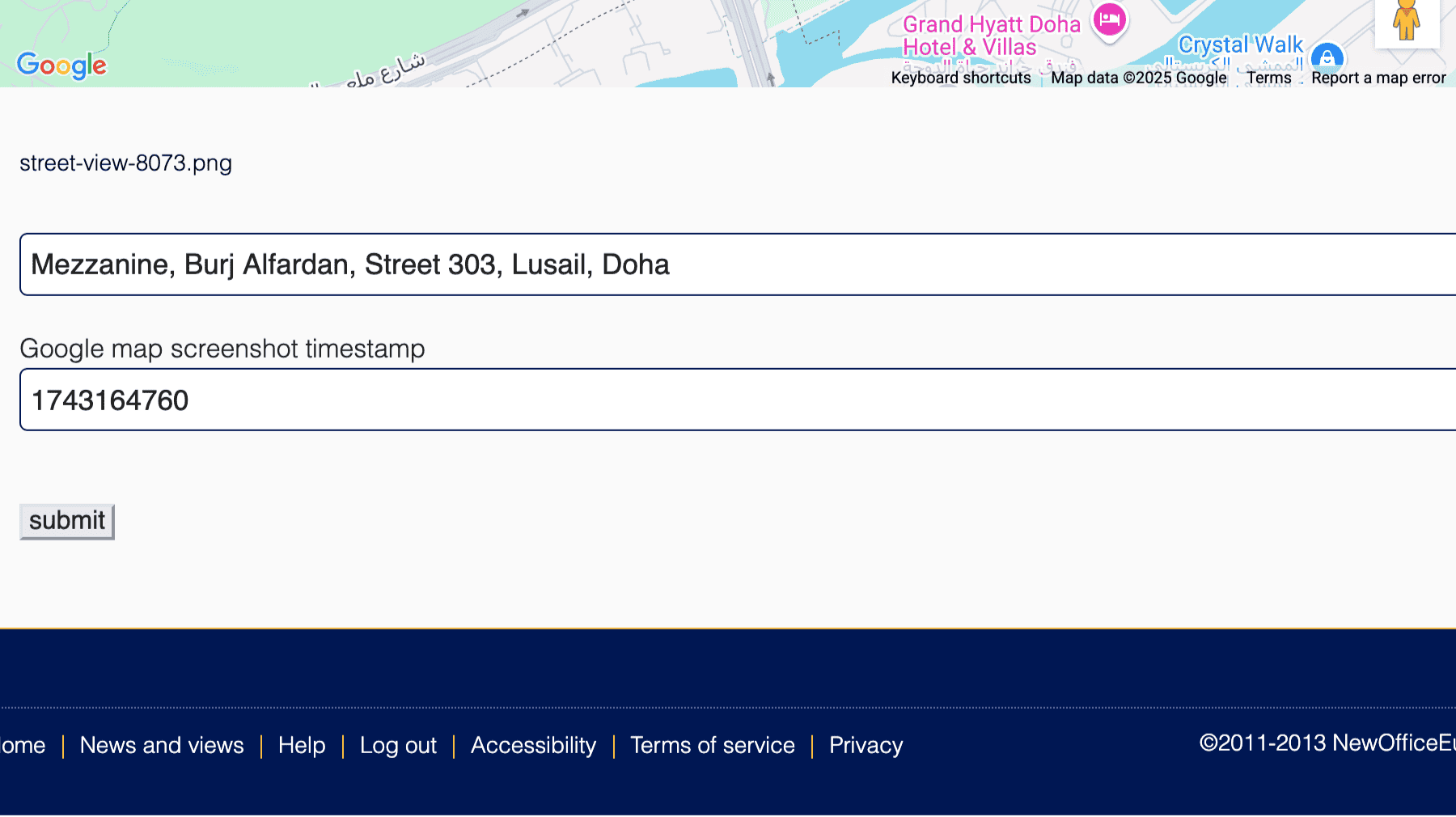 Click for interative map of Mezzanine, Burj Alfardan, Street 303, Lusail, Doha