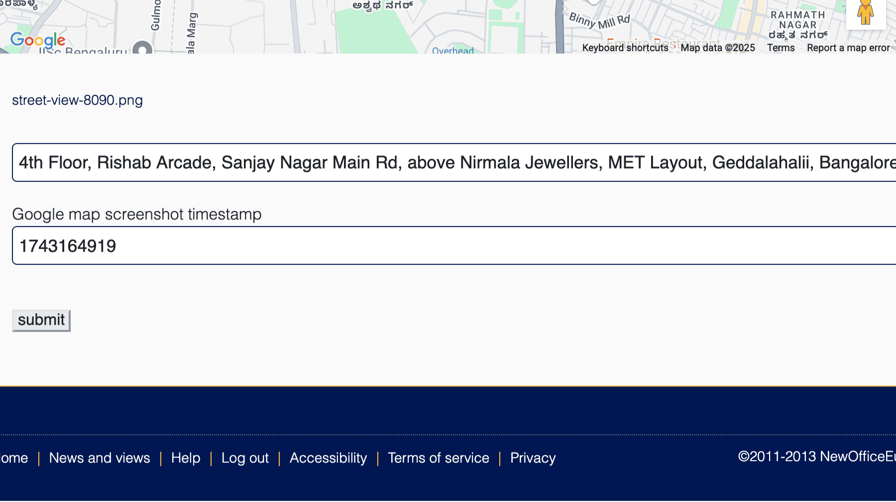 Click for interative map of 4th Floor, Rishab Arcade, Sanjay Nagar Main Rd, above Nirmala Jewellers, MET Layout, Geddalahalii, R.M.V. 2nd Stage, Bangalore