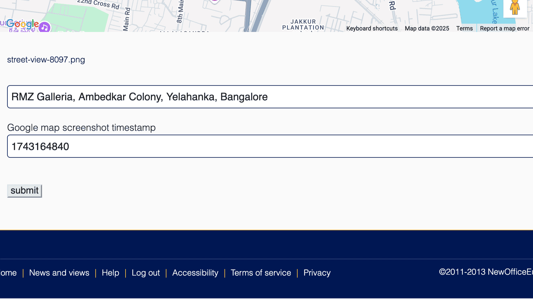 Click for interative map of RMZ Galleria, Ambedkar Colony, Yelahanka, Bangalore
