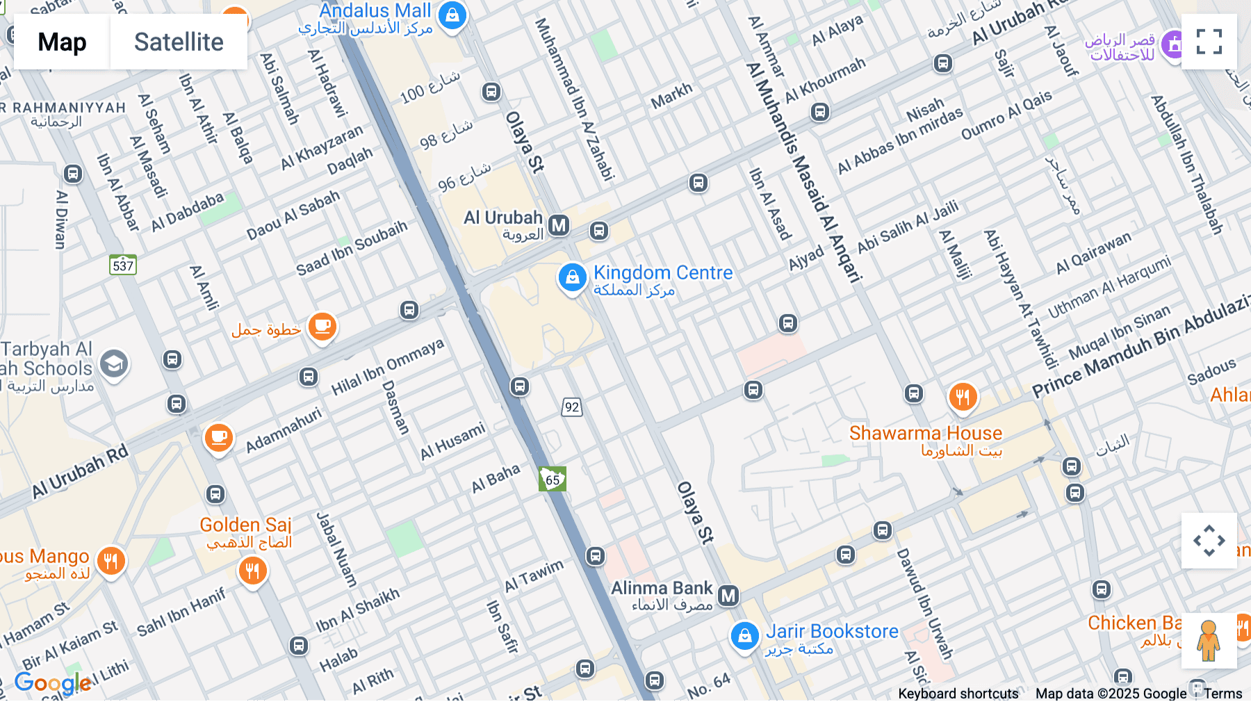 Click for interative map of Olaya Street,Olaya District,, Riyadh