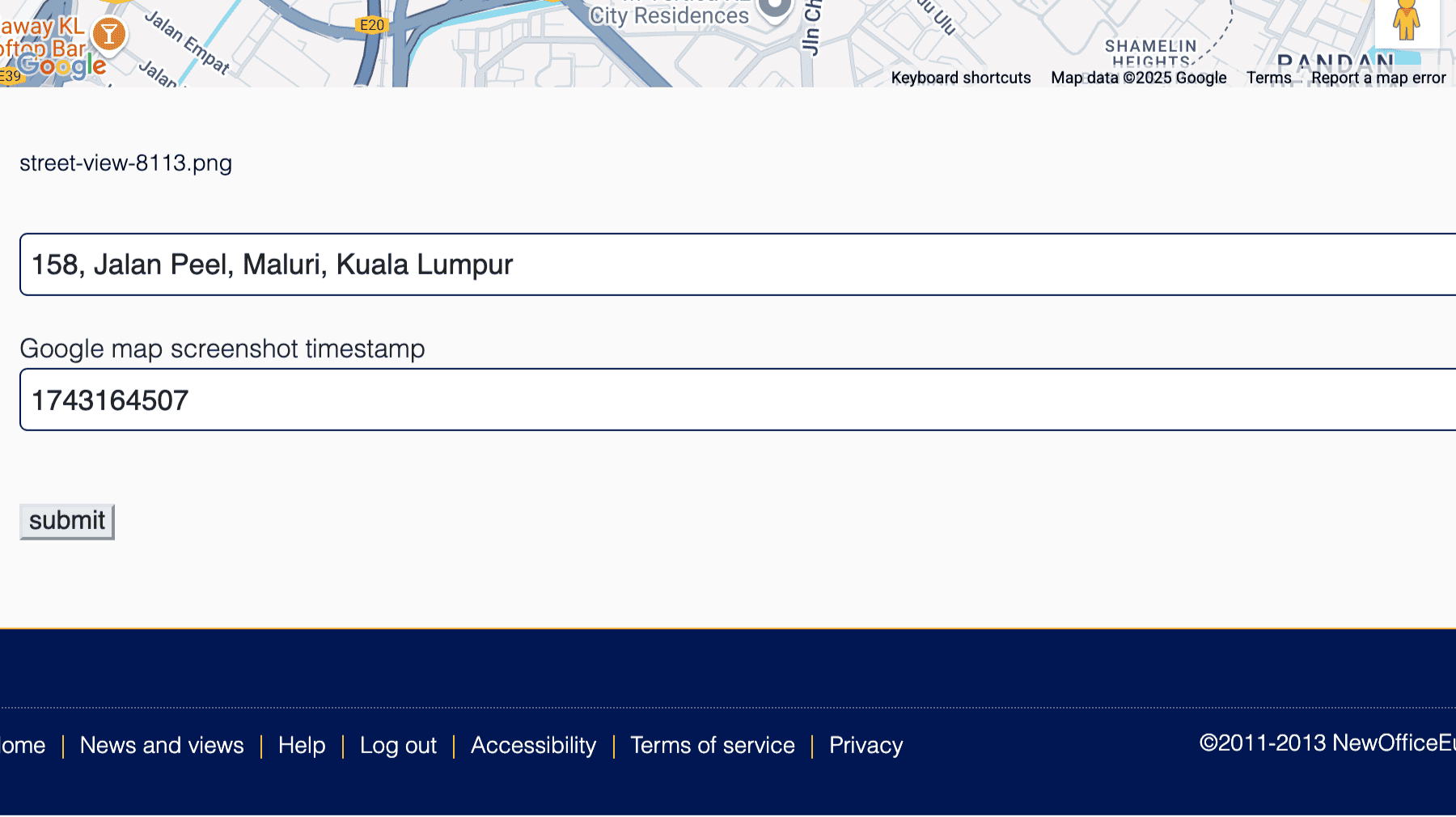 Click for interative map of 158, Jalan Peel, Maluri, Kuala Lumpur
