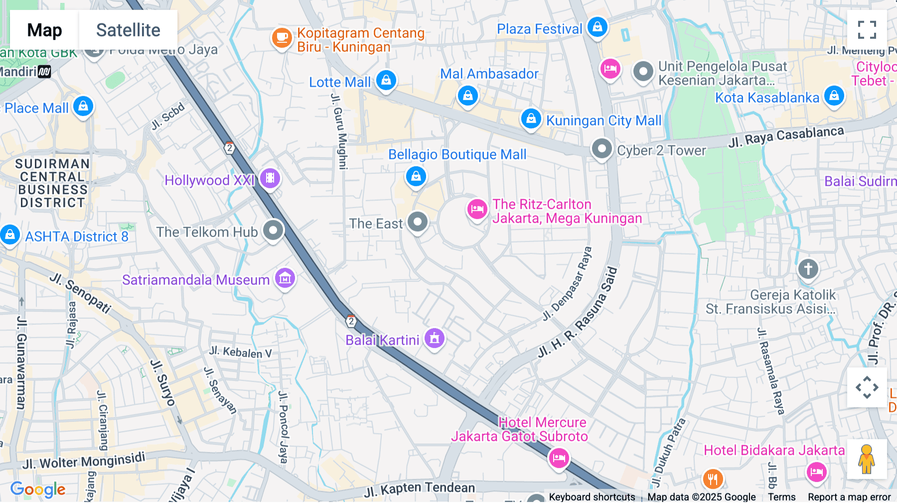 Click for interative map of Jl. Dr. Ide Anak Agung Gde Agung Blok 6 No. 3, Menara Sunlife, Jakarta
