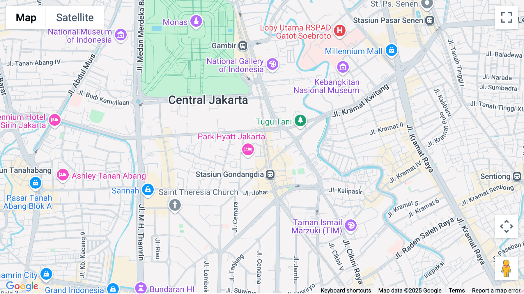 Click for interative map of The Park Tower 10th Floor (MNC Center), Jalan Kebon Sirih Kav. 17-19, Jakarta Pusat, Jakarta