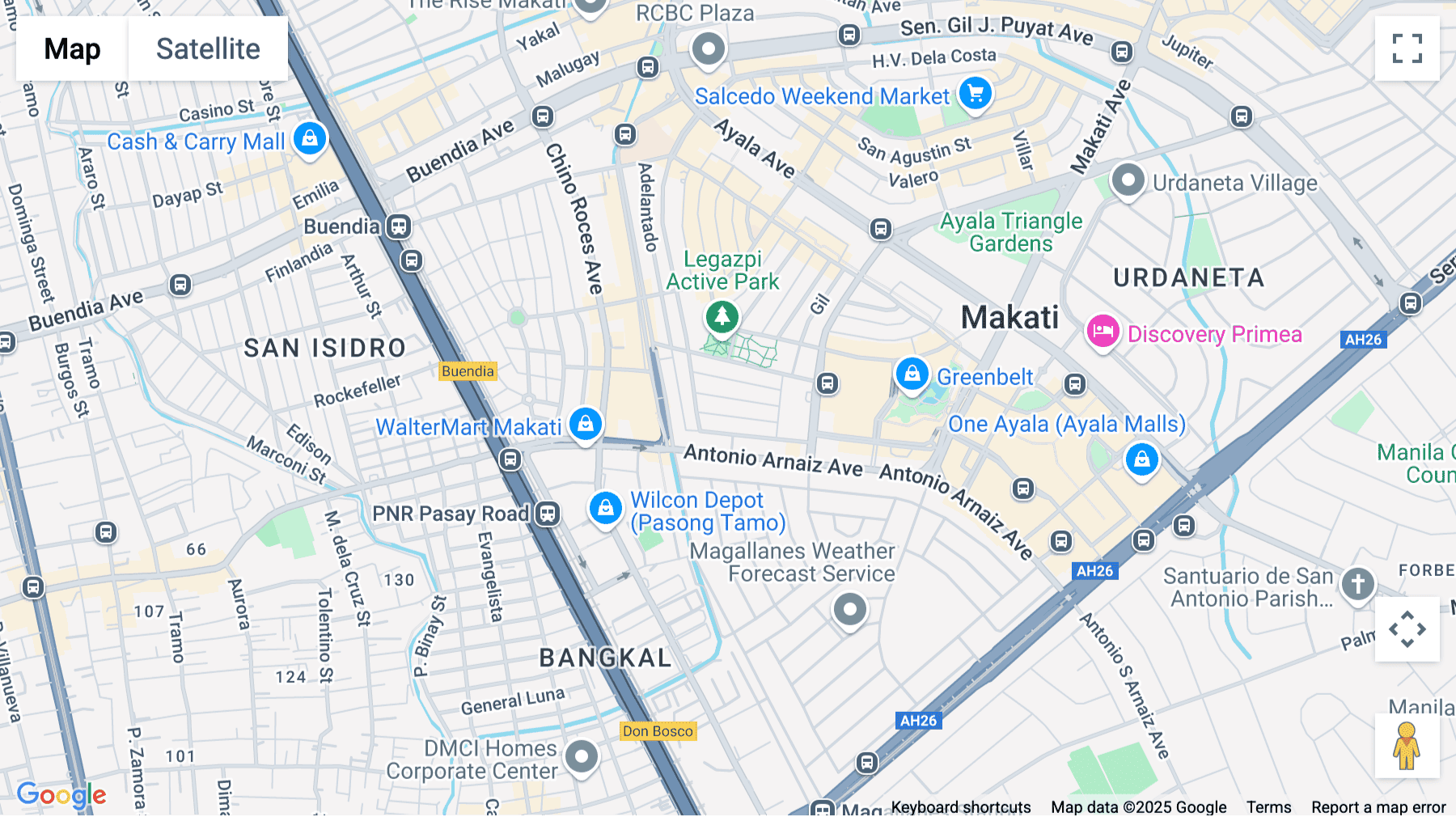Click for interative map of 107 Aguirre, 7F and 14F, Legazpi Village, Manila
