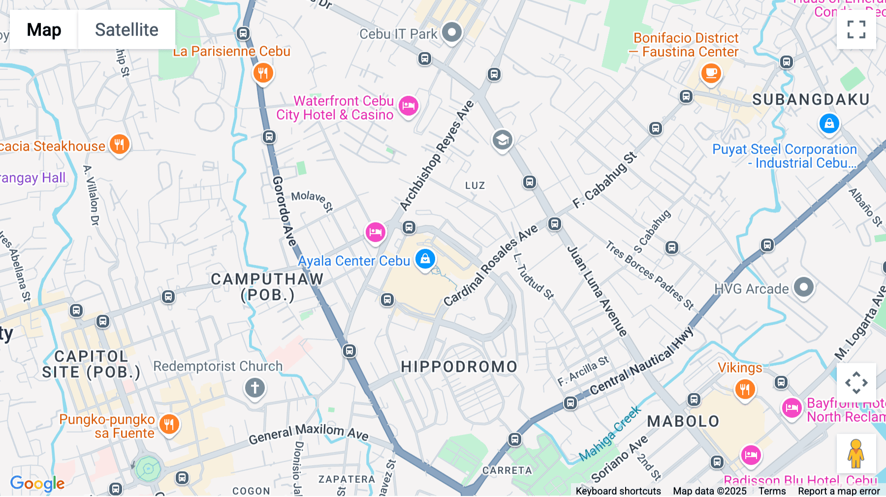 Click for interative map of 9F Johndorf Tower, Mindanao Ave cor. Biliran Rd, Cebu