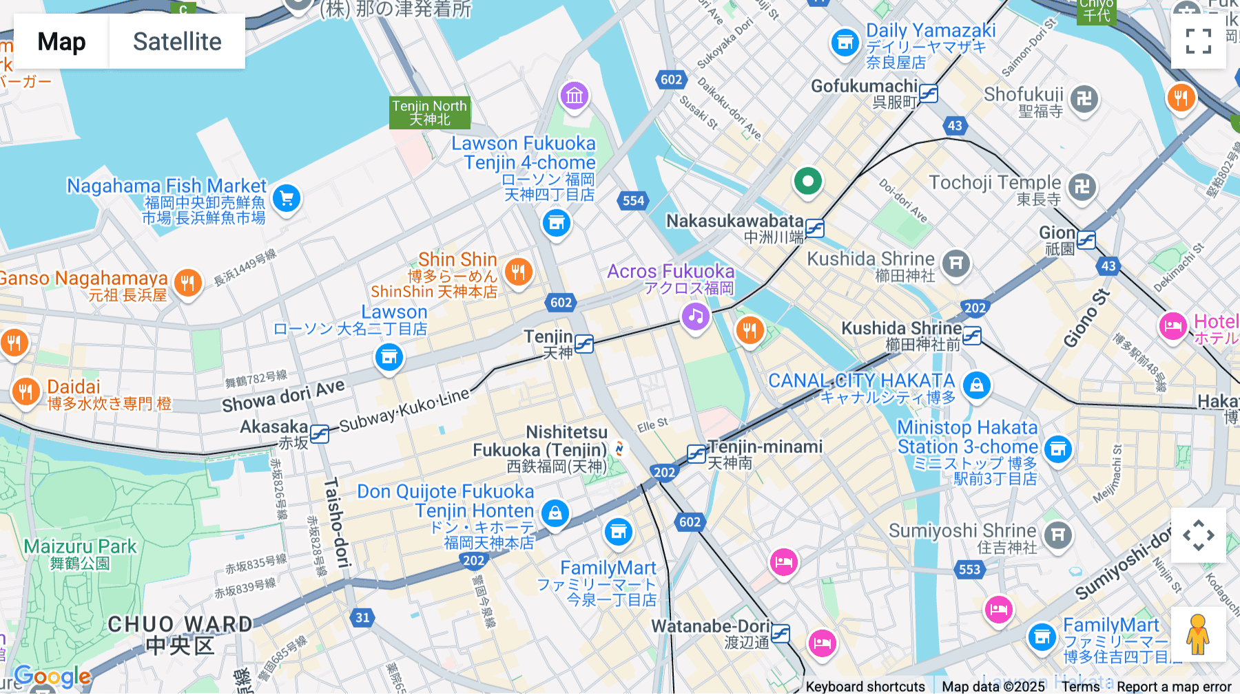 Click for interative map of ONE FUKUOKA BLDG. 7F, 1-11-1 Tenjin, Chuo-ku, Fukuoka