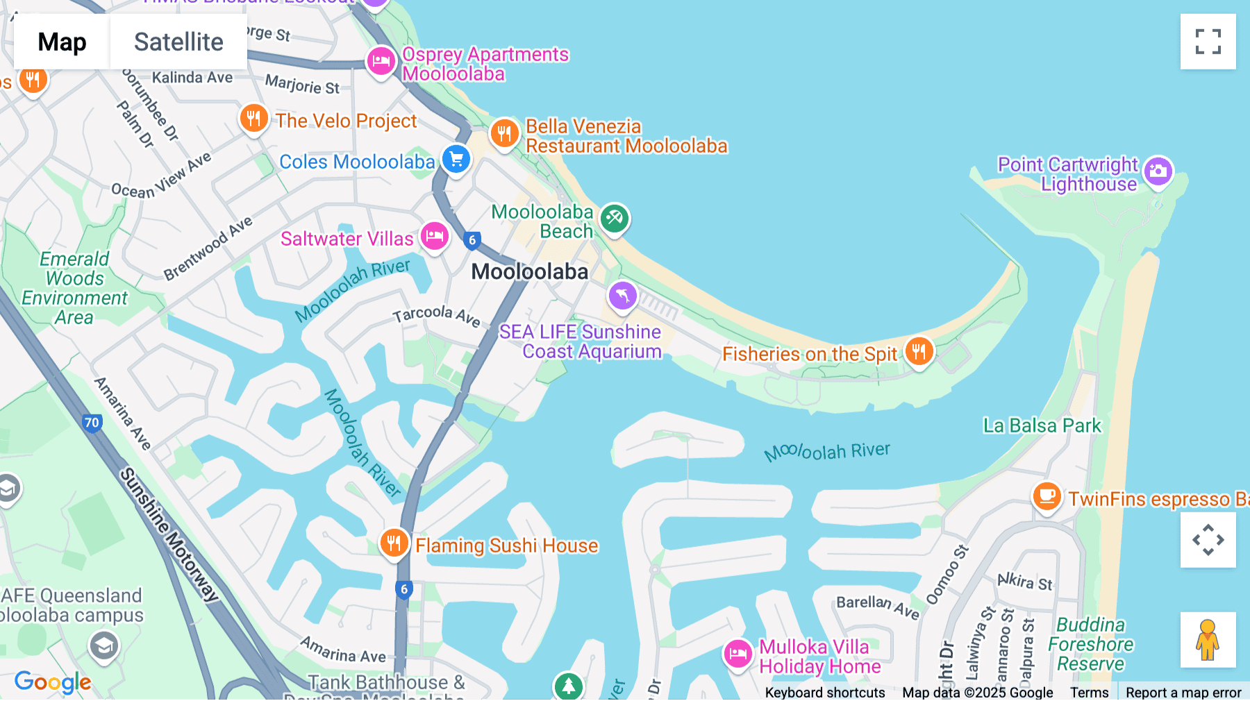 Click for interative map of The Wharf Mooloolaba, 123 Parkyn Parade, Sunshine Coast
