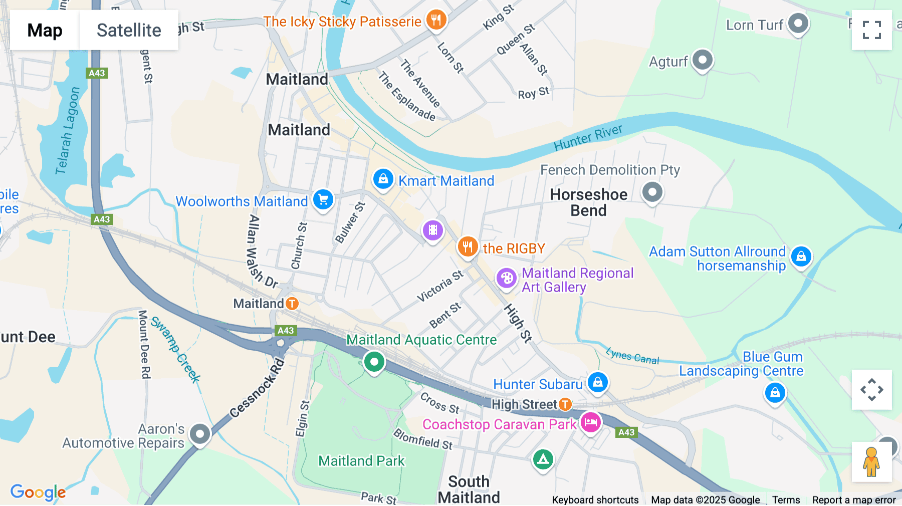 Click for interative map of 317-319 High Street, Maitland