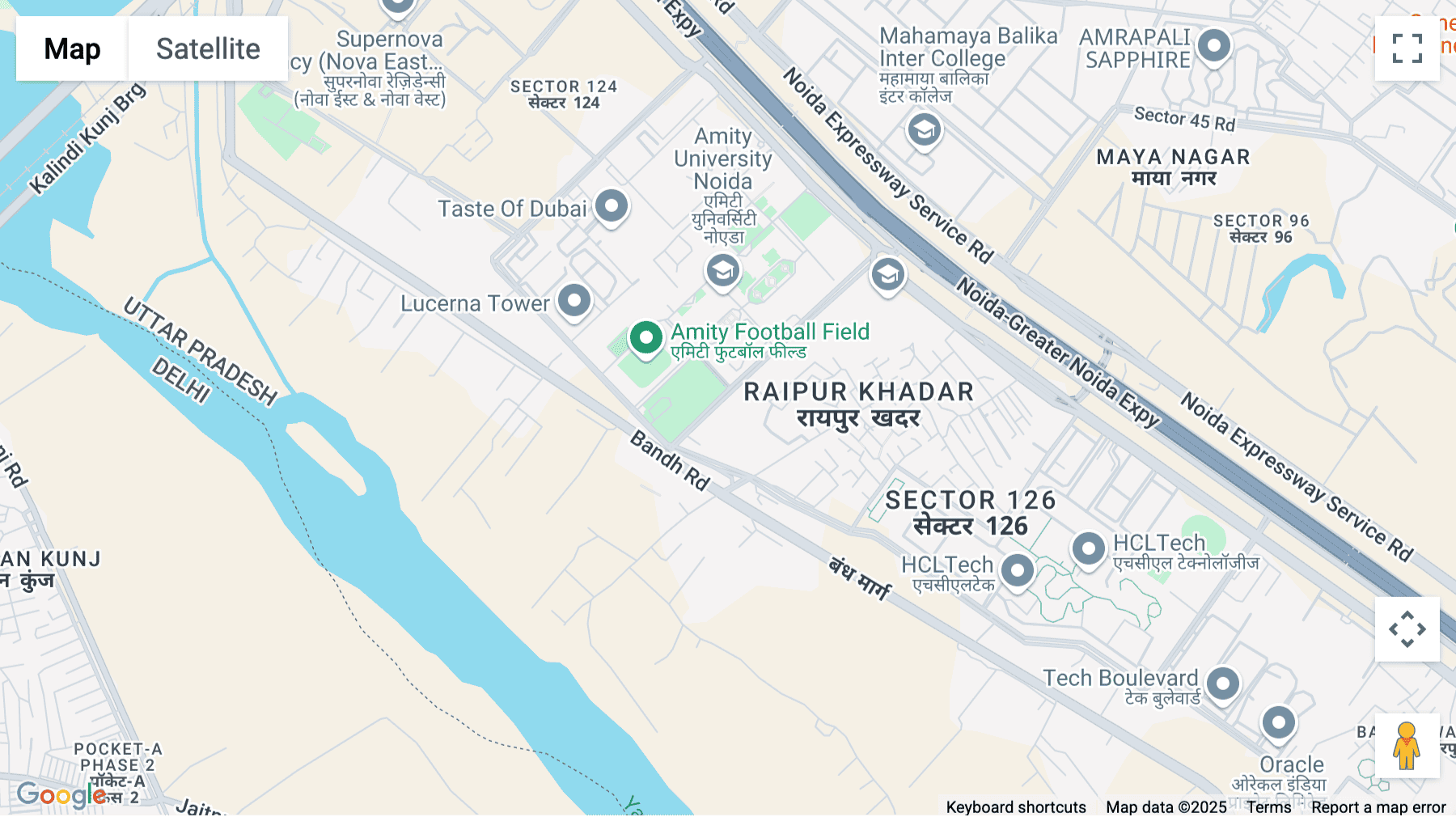 Click for interative map of PlotNo. 12, Amity Rd, Raipur Khadar, Sector 126, Knowledge Centre, Noida