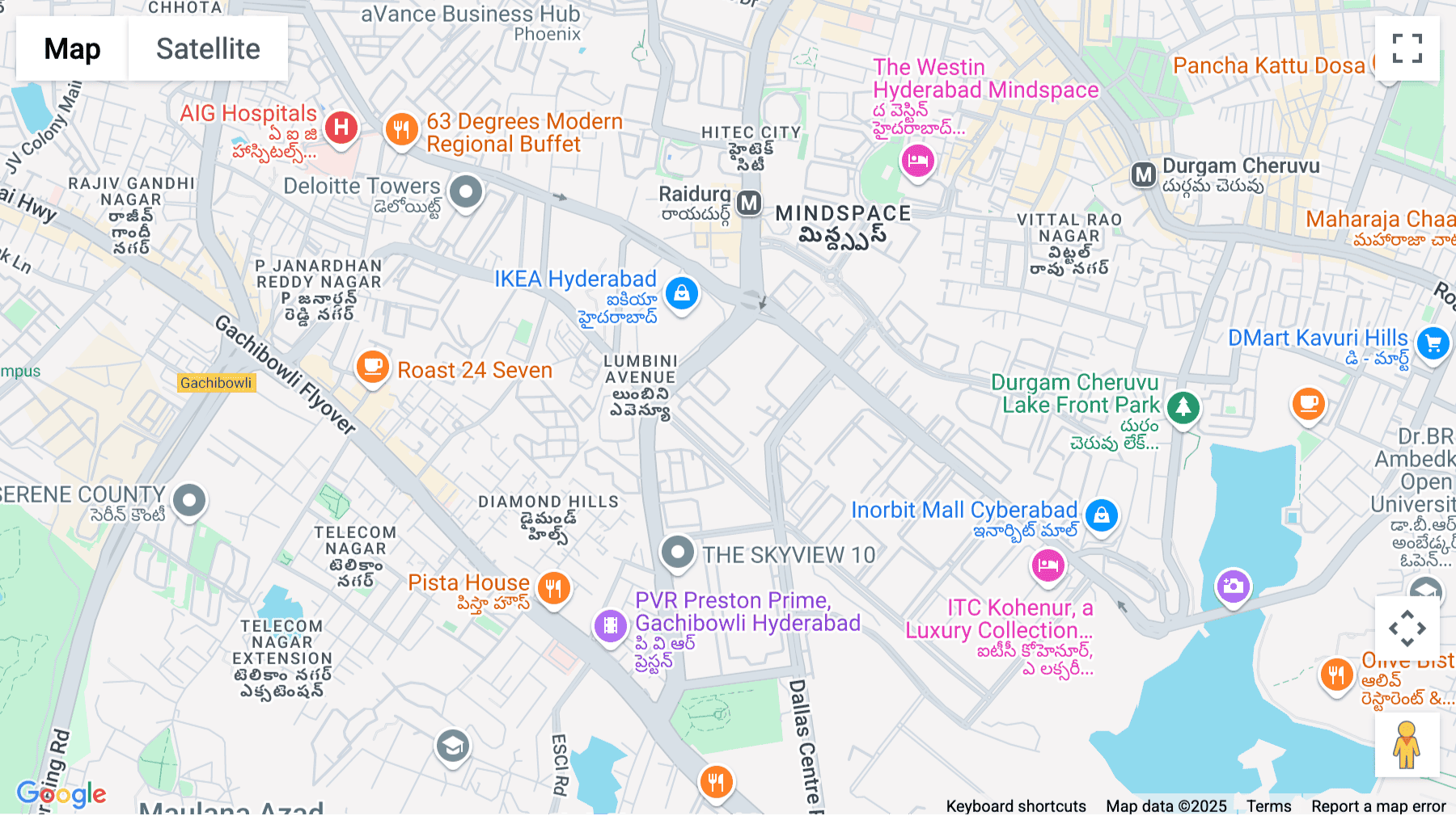 Click for interative map of Orbit, Plot No 30/C, Sy No 83/1, Hyderabad Knowledge City Raidurg Panmaktha, Serilingampally Mandal, Hyderabad, Telangana 500019, Hyderabad