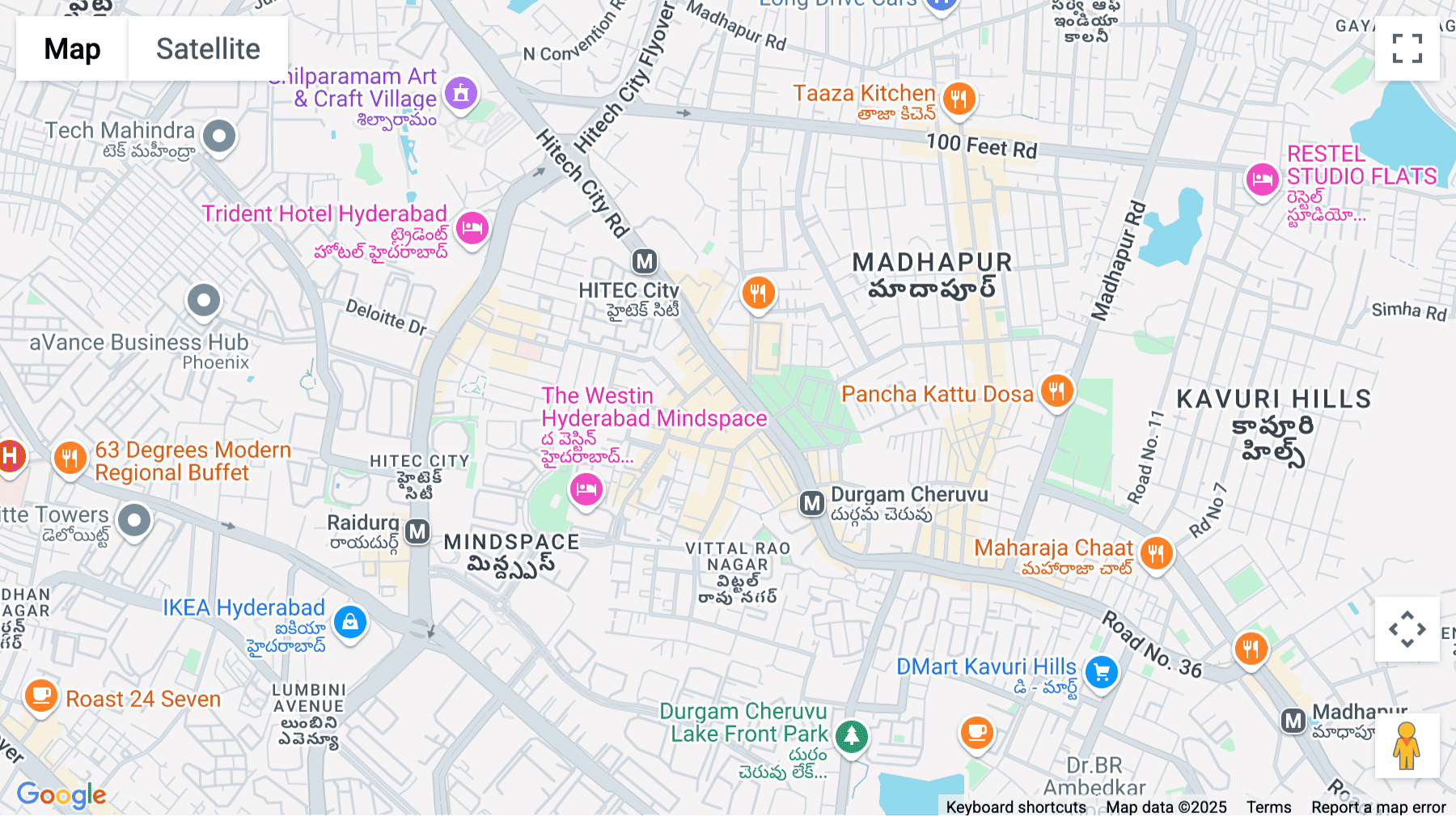 Click for interative map of Plot No. 4/1, Survey No. 64, Huda Techno Enclave, Madhapur, HITEC City, Hyderabad, Telangana 500082, Hyderabad