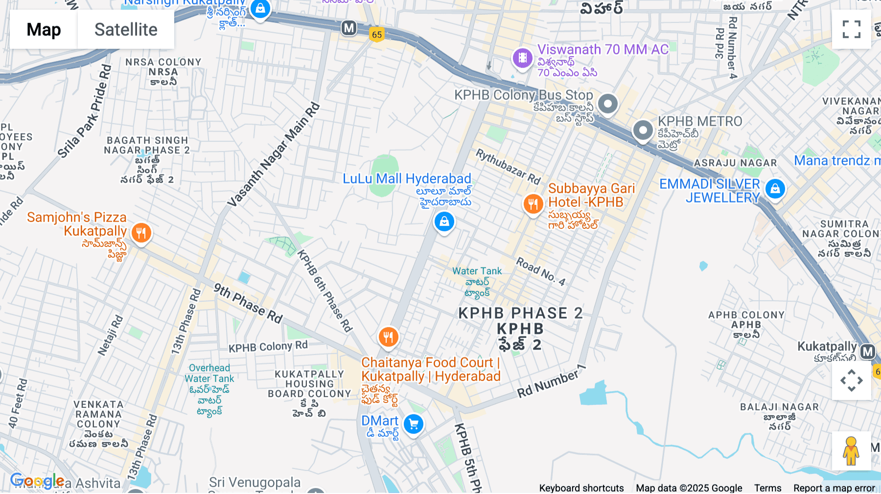 Click for interative map of Geek Space Business Centre, 12th floor, Manjeera Trinity Corporate, JNTU – Hitech City Road, (near eSeva Lane / Lulu Mall), K P H B Phase 3, Kukatpally, Hyderabad – 500072,  India., Hyderabad