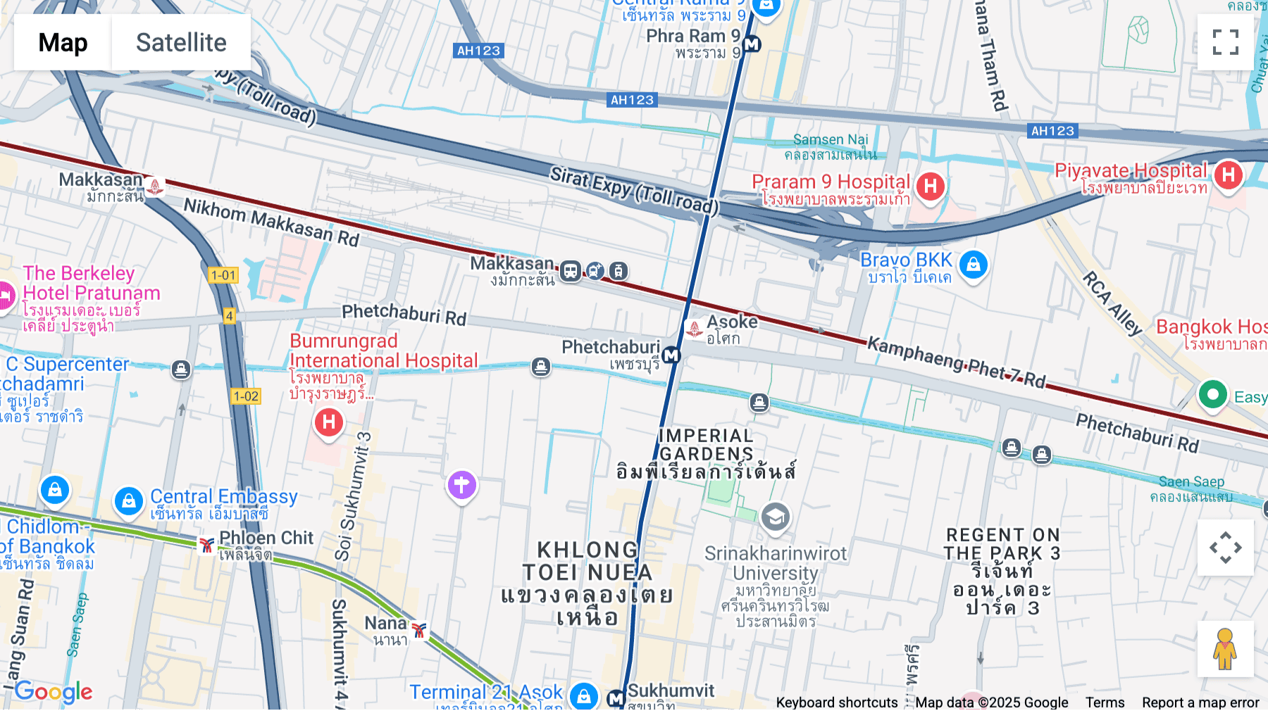 Click for interative map of No.1624, New Petchaburi Road, Makkasan, Ratchathew, Suthi Building, Bangkok