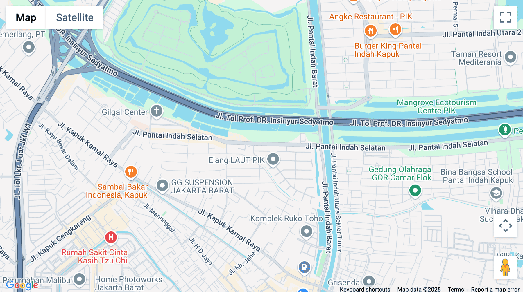 Click for interative map of Jl. Pantai Indah Selatan No.8, RT.3/RW.3, Kamal Muara, Kec. Penjaringan, Jakarta