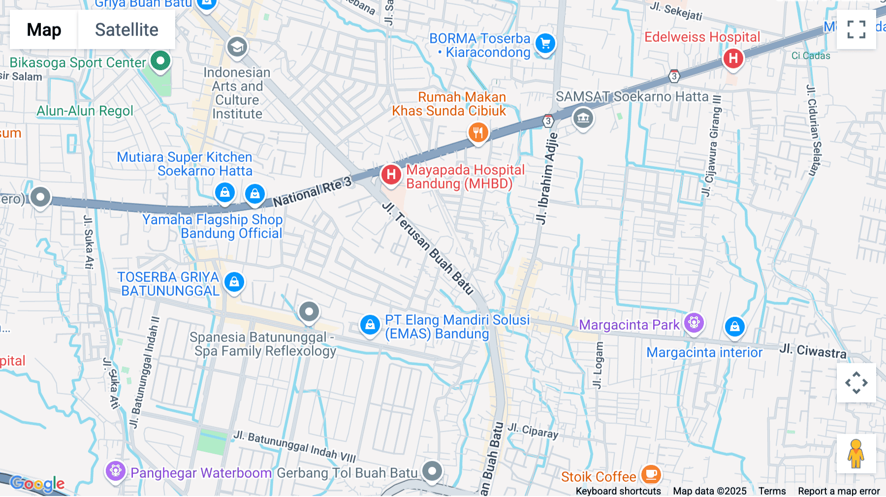 Click for interative map of Nomor Jl. Terusan Buah Batu No.33, Batununggal, Kec. Bandung Kidul, Kota Bandung, Bandung