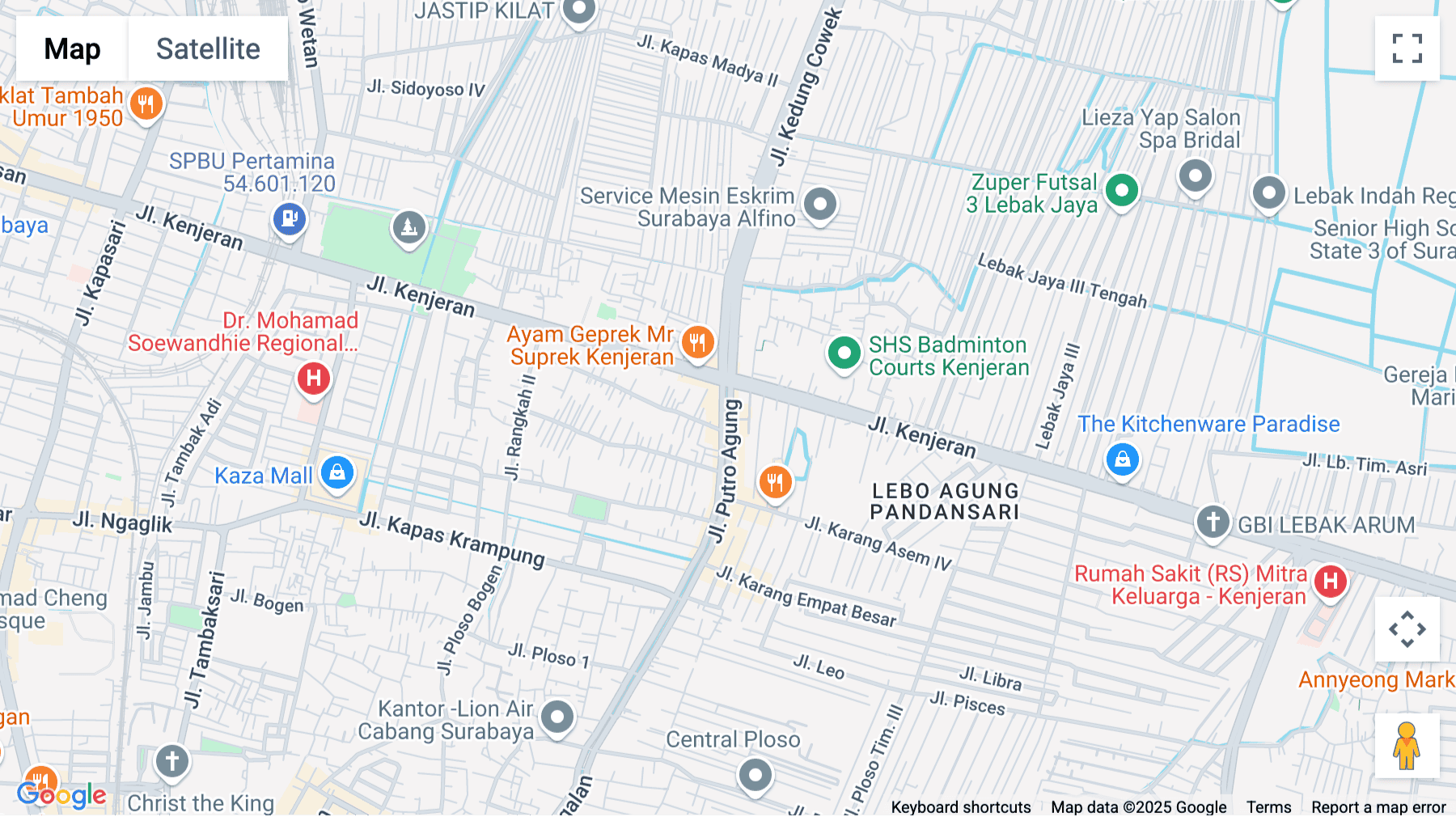 Click for interative map of Jl. Putro Agung Kulon No.47, Jalan Putro Agung Kulon, Surabaya
