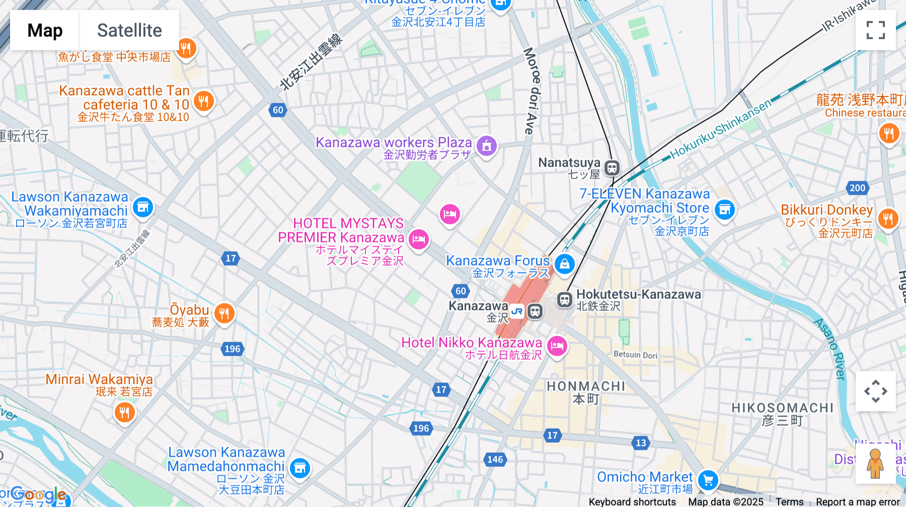 Click for interative map of 3-1-1 Hirooka, Kanazawa-shi, Ishikawa-ken, Kanazawa