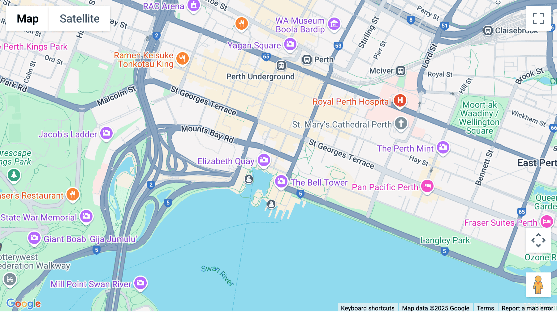 Click for interative map of 9, The Esplanade, level 1, Perth