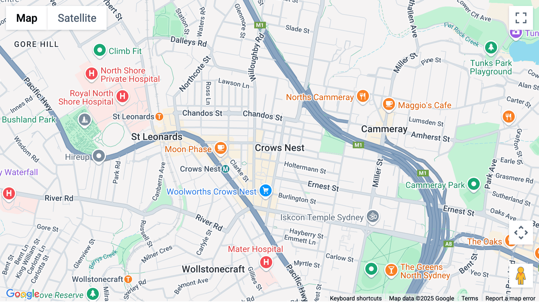 Click for interative map of 39, Albany Street, Sydney
