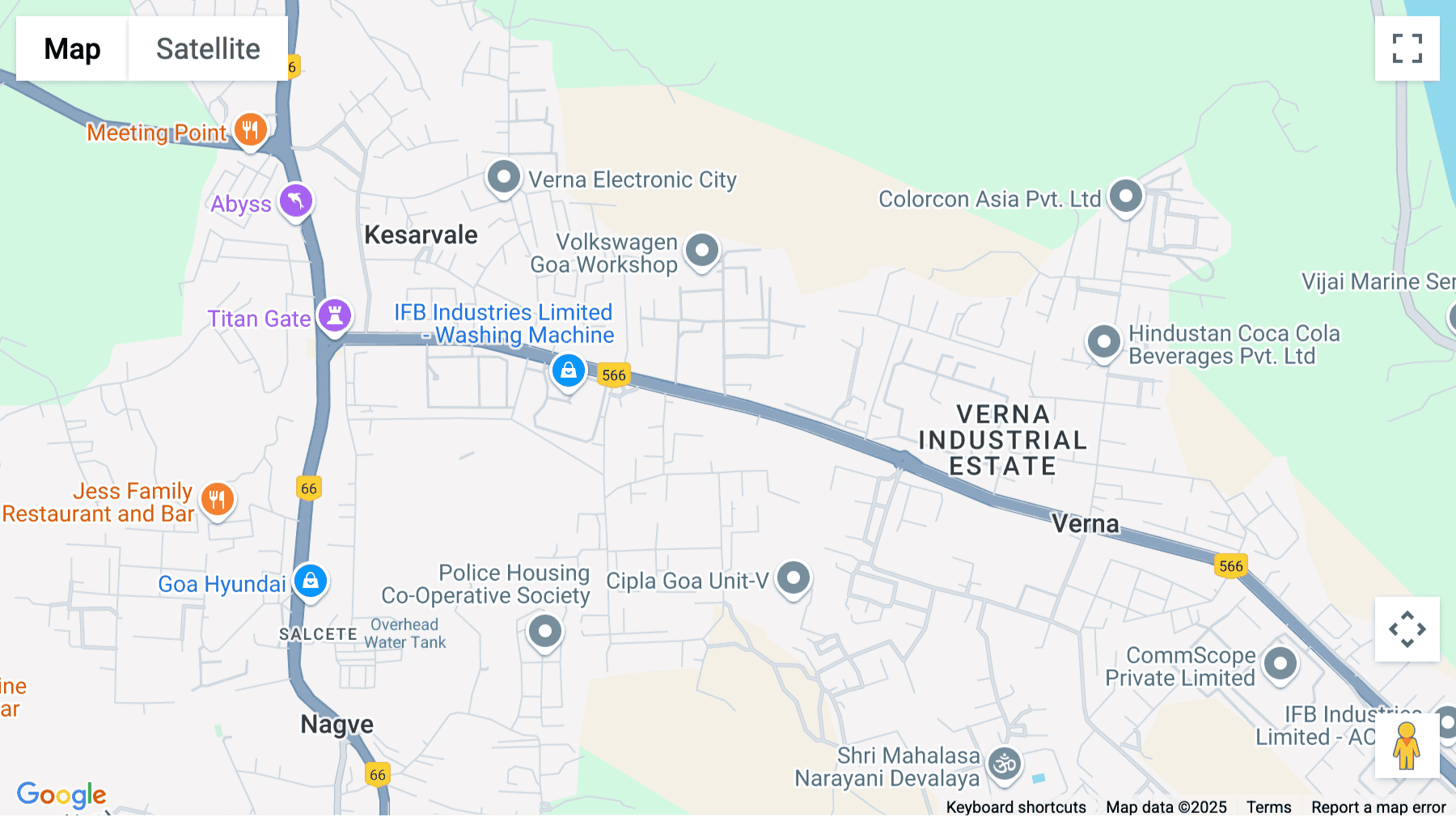 Click for interative map of Ashvattha Technology Park, Verna Industrial Estate, Goa