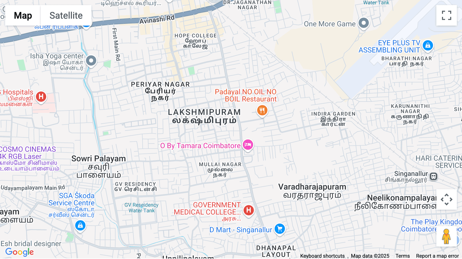 Click for interative map of TS. NO.114/1, Kamaraj Road, Uppilipalayam Post, TNCD Square, Coimbatore
