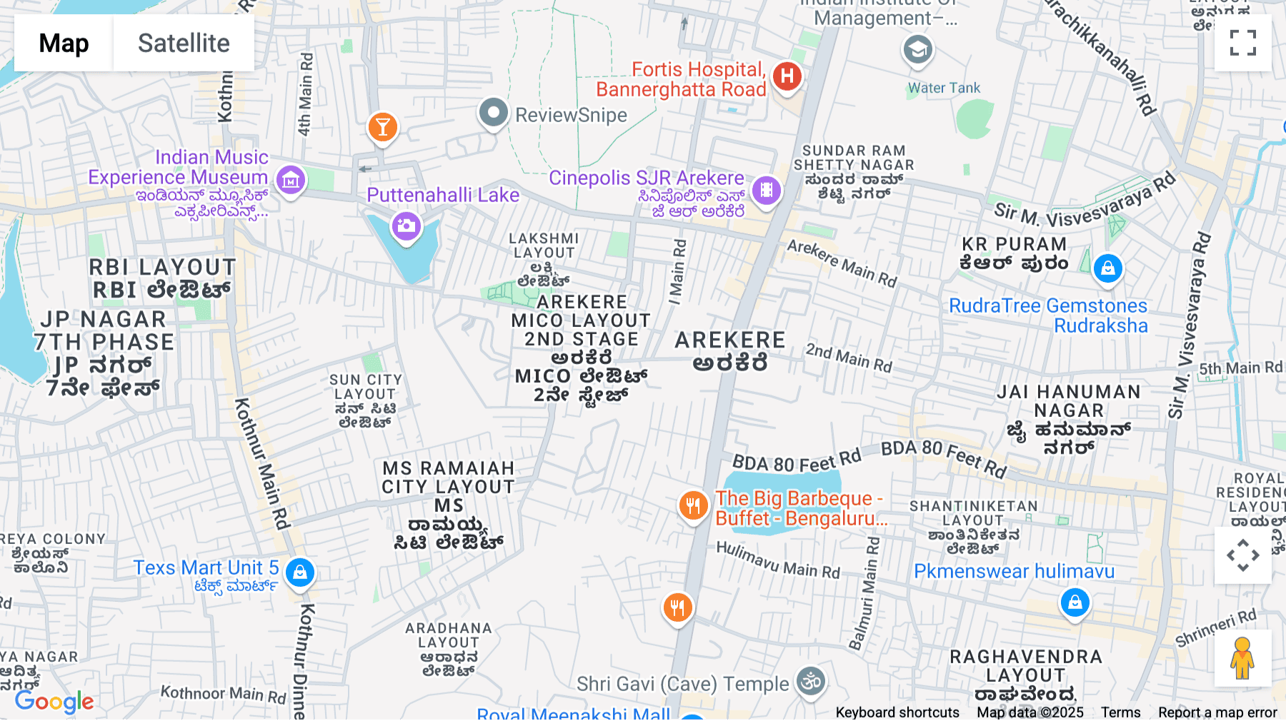 Click for interative map of Create Campus, 11KM, Arakere Bannerghatta Rd, Omkar Nagar, Arekere, Bengaluru, Karnataka 560076, Bangalore