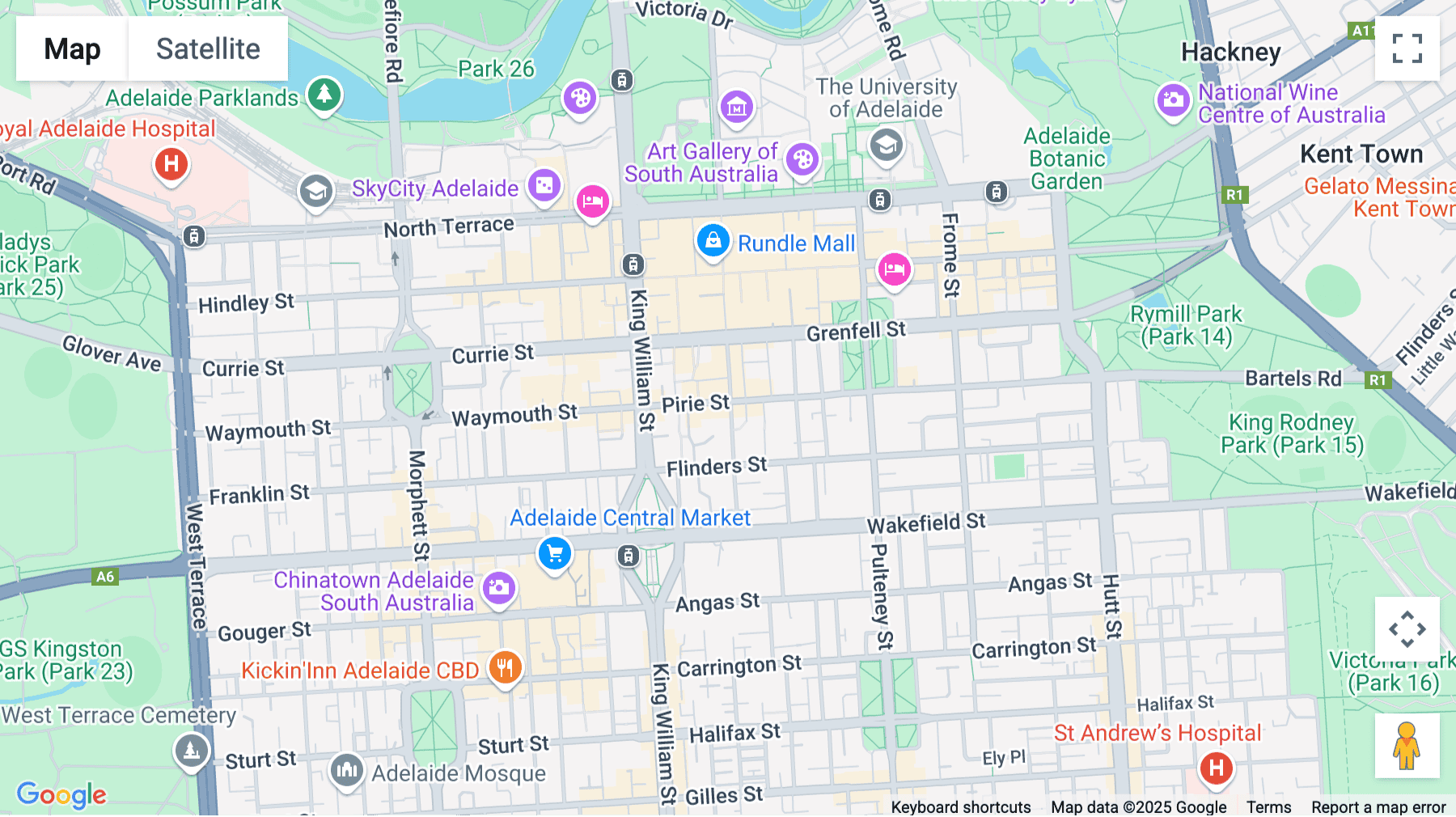 Click for interative map of 63, Pirie Street, Adelaide