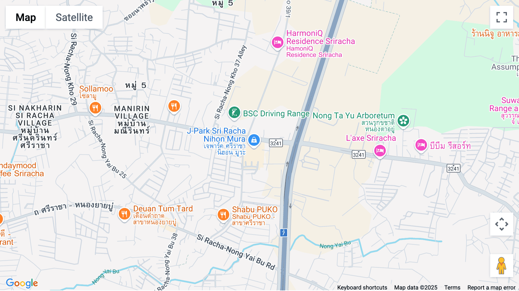 Click for interative map of No.8, Moo 6, Soi SriRacha-Nong Yai Bu 6 Alley, Surasak, Si Racha District J Park Sriracha, Chonburi