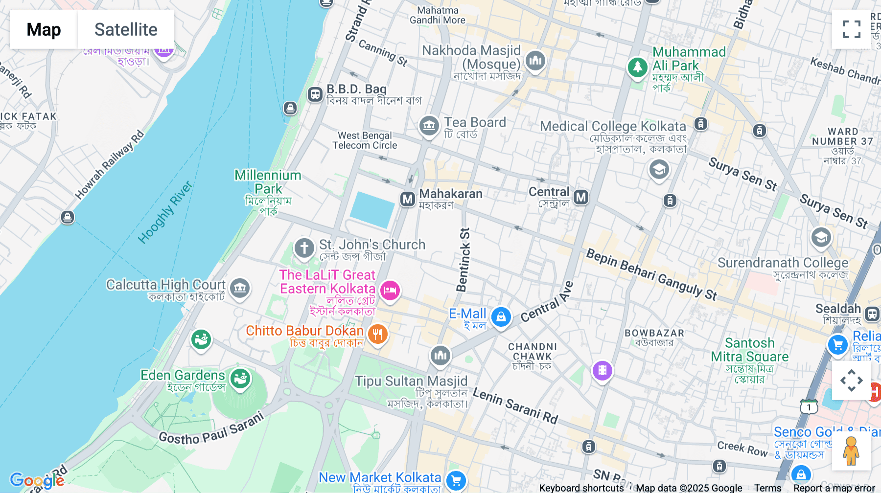 Click for interative map of 19, RN Mukherjee Road, Esplanade, Kolkata