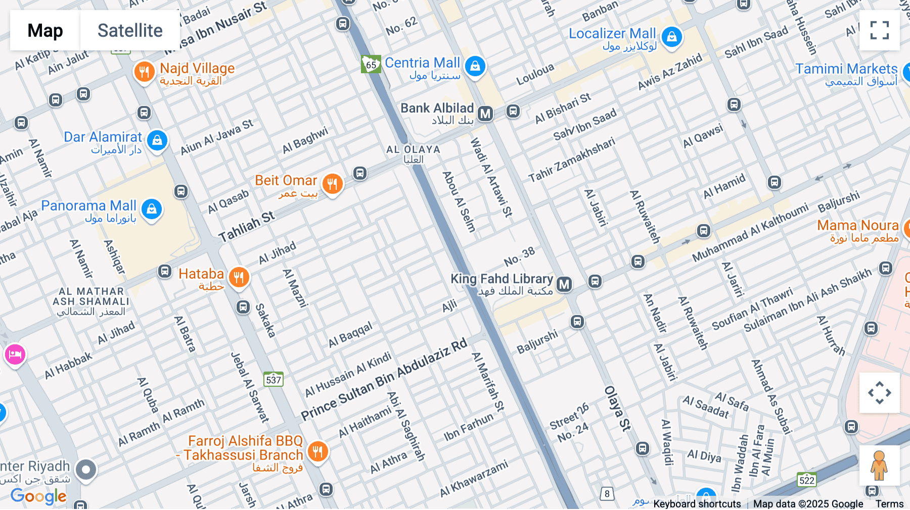 Click for interative map of King Fahd Road, Al Olaya, Riyadh