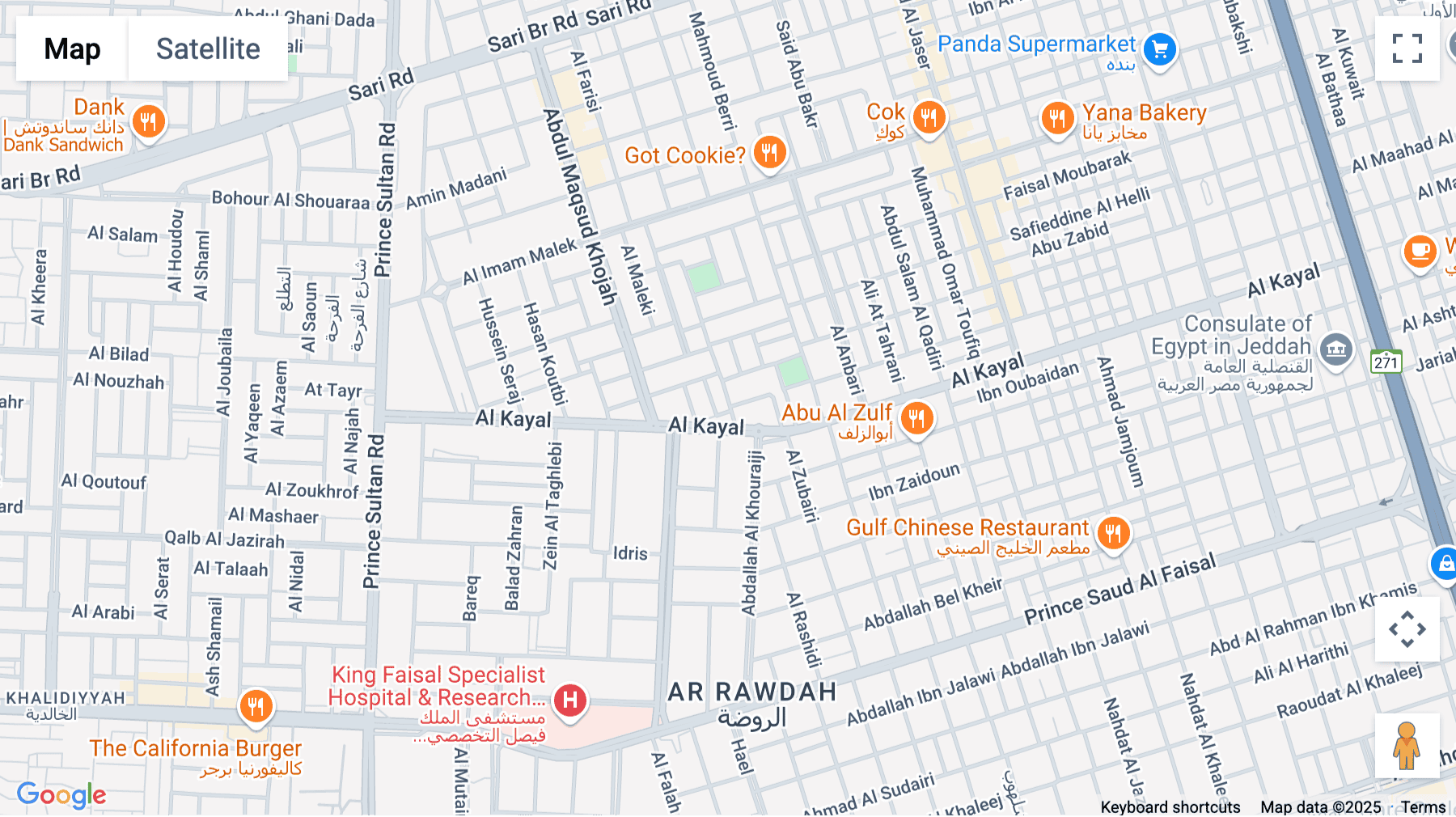 Click for interative map of Al Kayal, Ar Rawdah, Jeddah
