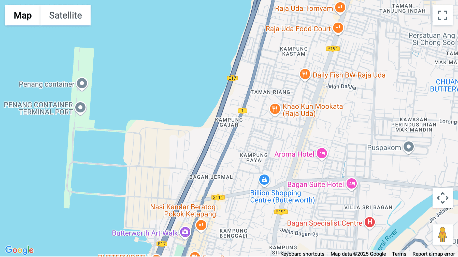 Click for interative map of Wisma Pantai, Jalan Wisma Pantai, Kampung Gajah, Butterworth