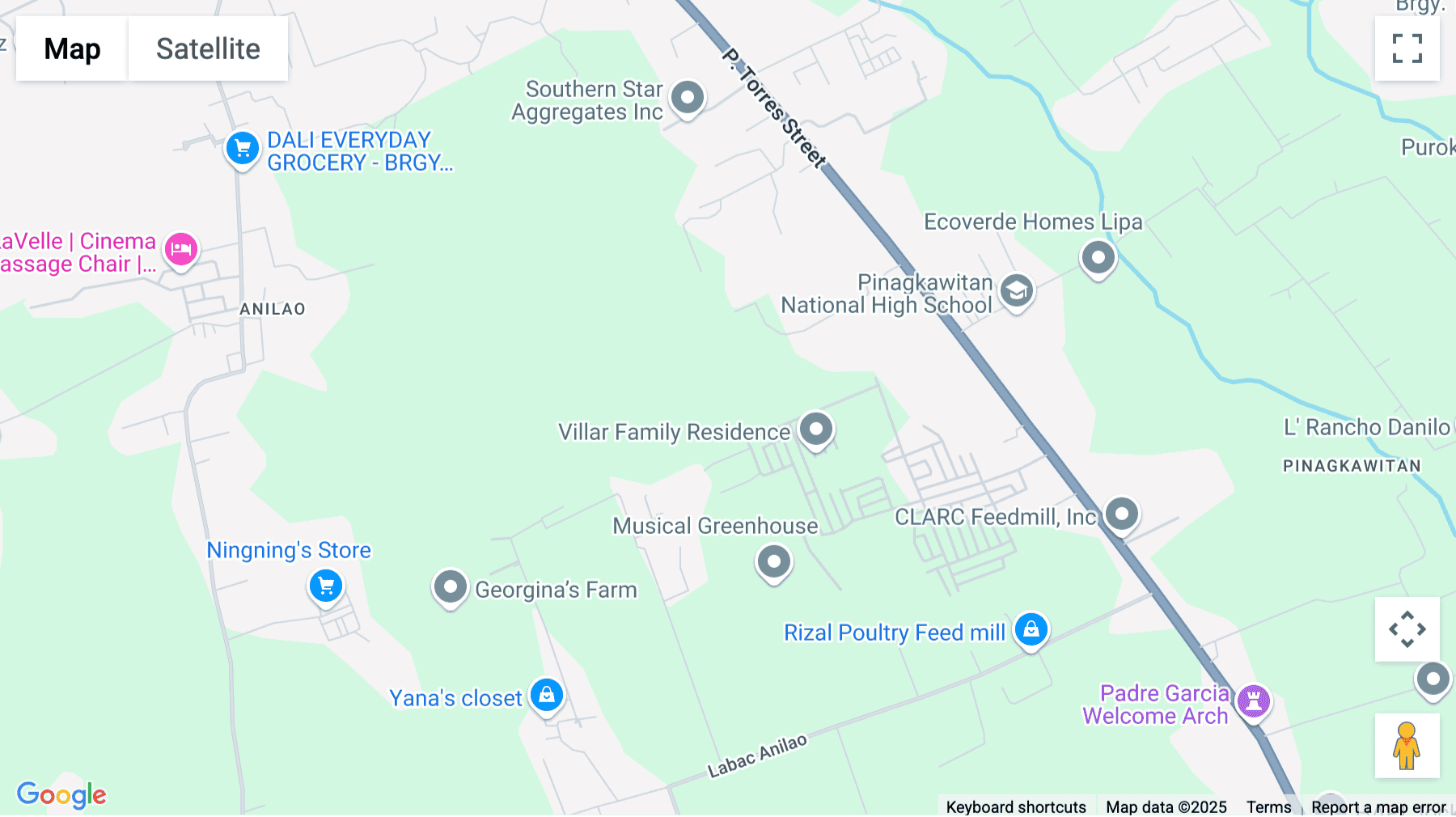 Click for interative map of South Supermarket, Ayala Highway, Lipa