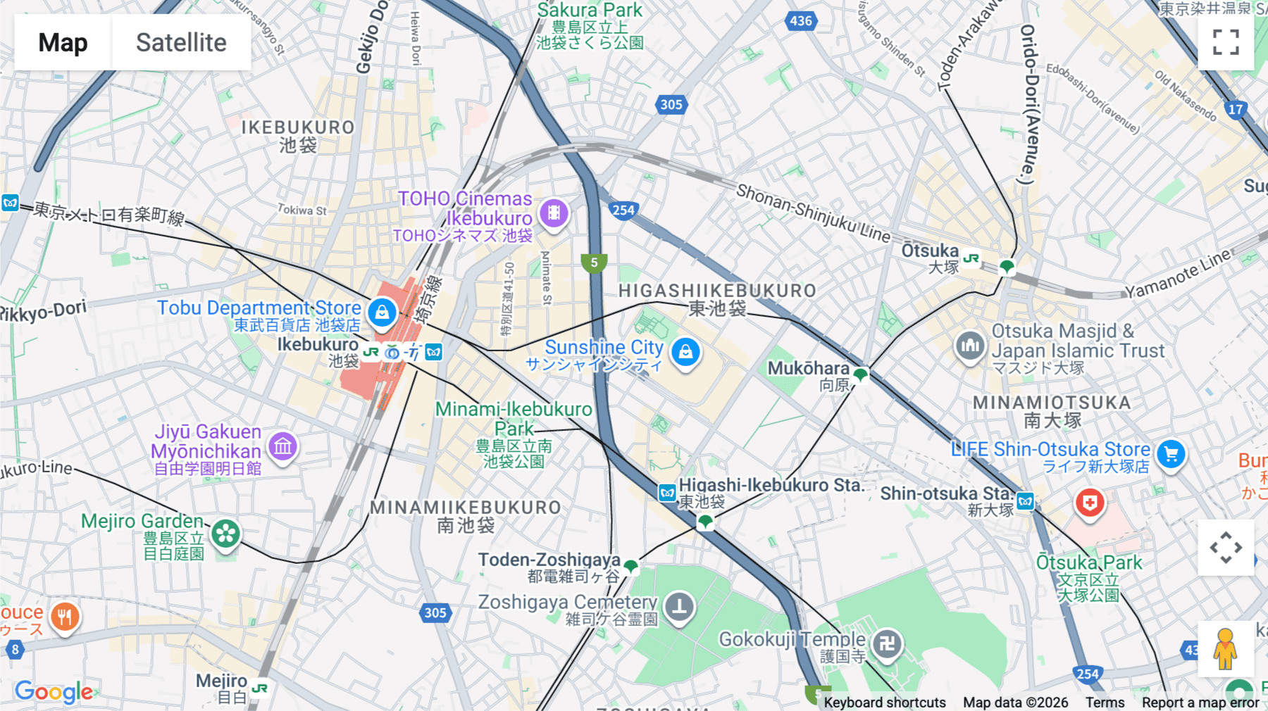 Click for interative map of Sunshine 60, 12th Floor, 3 Chome-1-1 Higashi-Ikebukuro, Toshima-ku, Tokyo