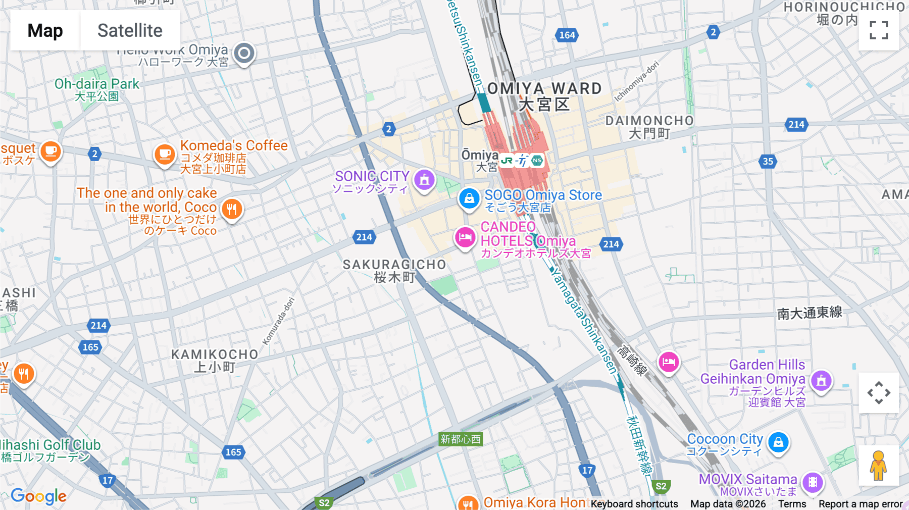 Click for interative map of 1-381 Sakuragicho, Omiya-ku, Saitama-shi, Saitama