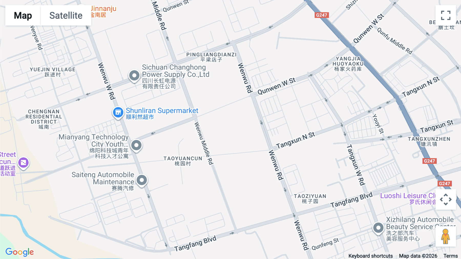 Click for interative map of 496 Wenwu West Road, Jingkai District, Sichuan Province 4th Floor, Mianyang