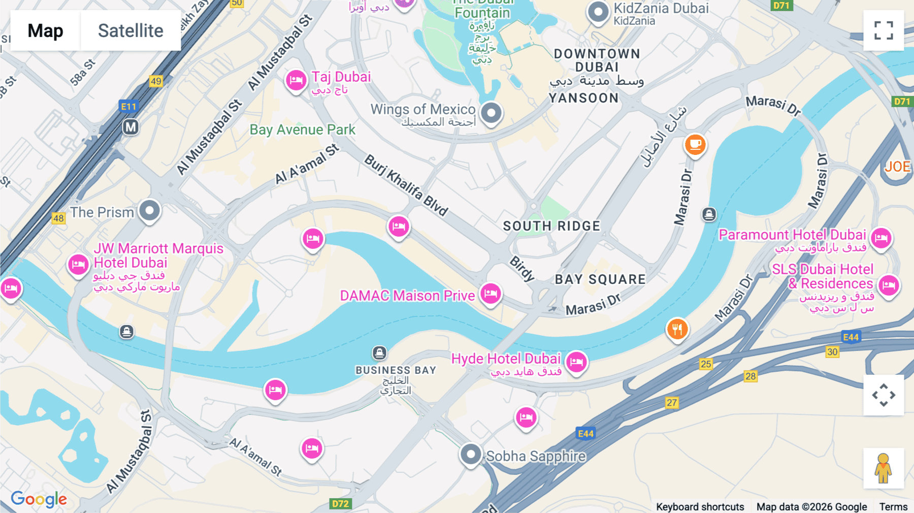 Click for interative map of 8th Floor, Empire Heights Tower A, 93 Marasi Drive, Business Bay, Dubai
