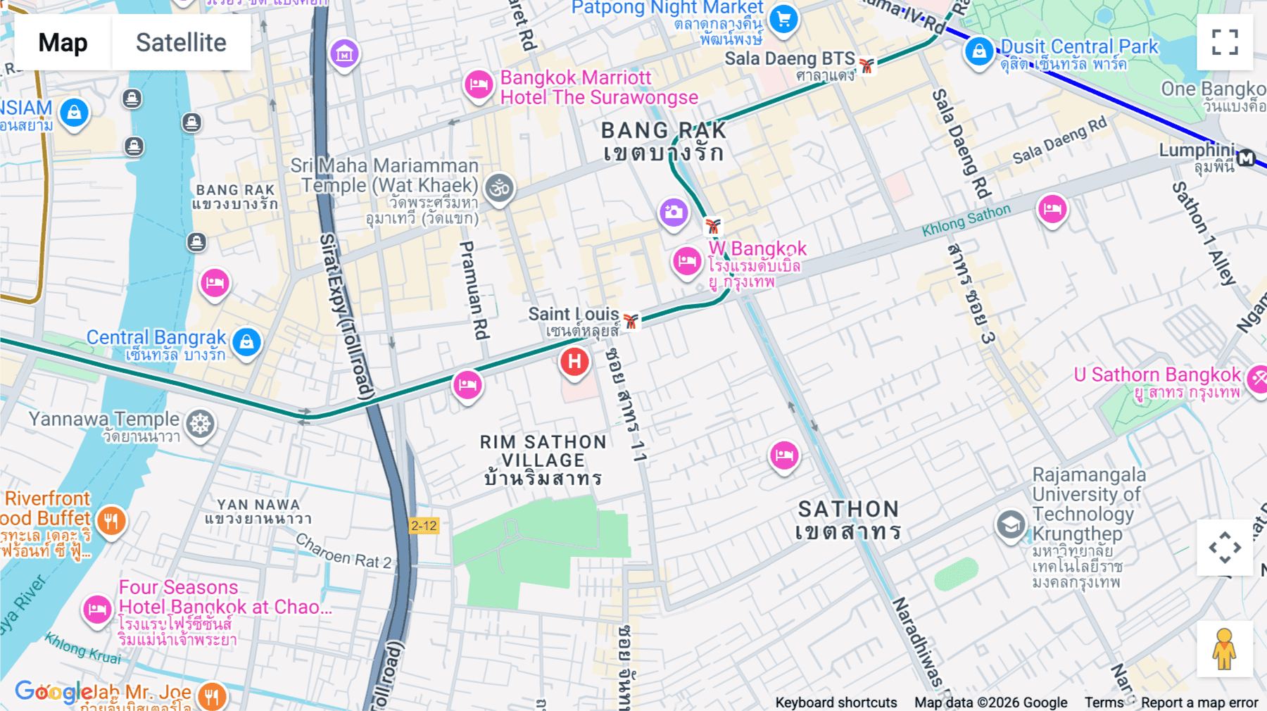 Click for interative map of 11/1, South Sathon Road, Khwaeng Yan Nawa, Bangkok