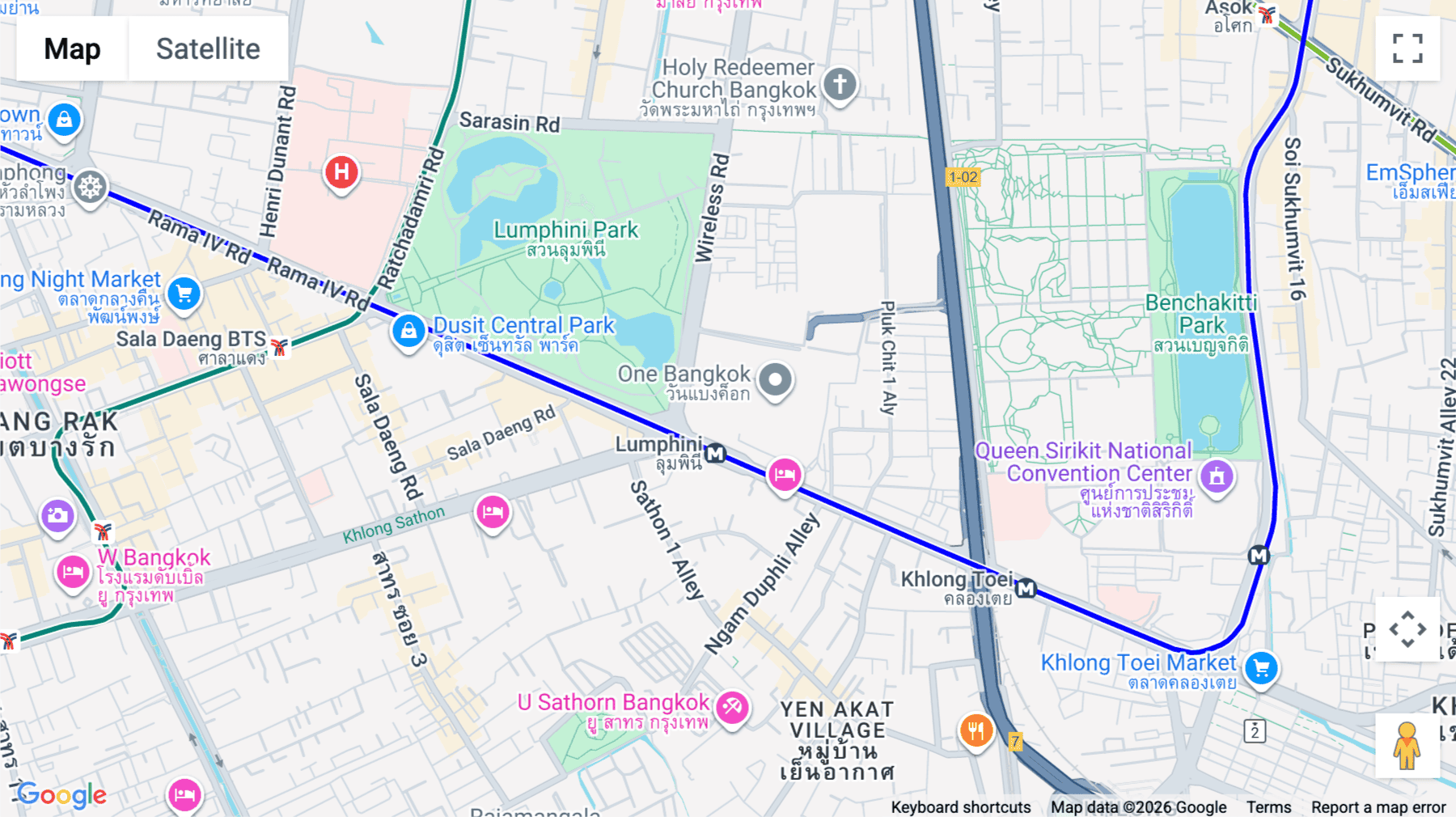 Click for interative map of No.1032, 28/F One Bangkok Tower 4, Northeast Corner of Rama 4 and Wireless Road, Lumpini, Pathumwan, Bangkok 10330, Bangkok