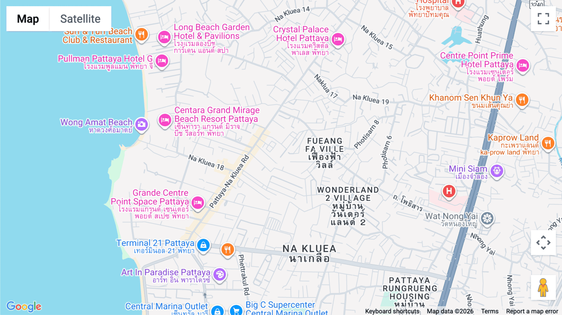 Click for interative map of 666/66, Moo.5, Na Kluea Sub-District, Bang Lamung District, Conventional Hall Brighton Grand Hotel Pattaya, Pattaya